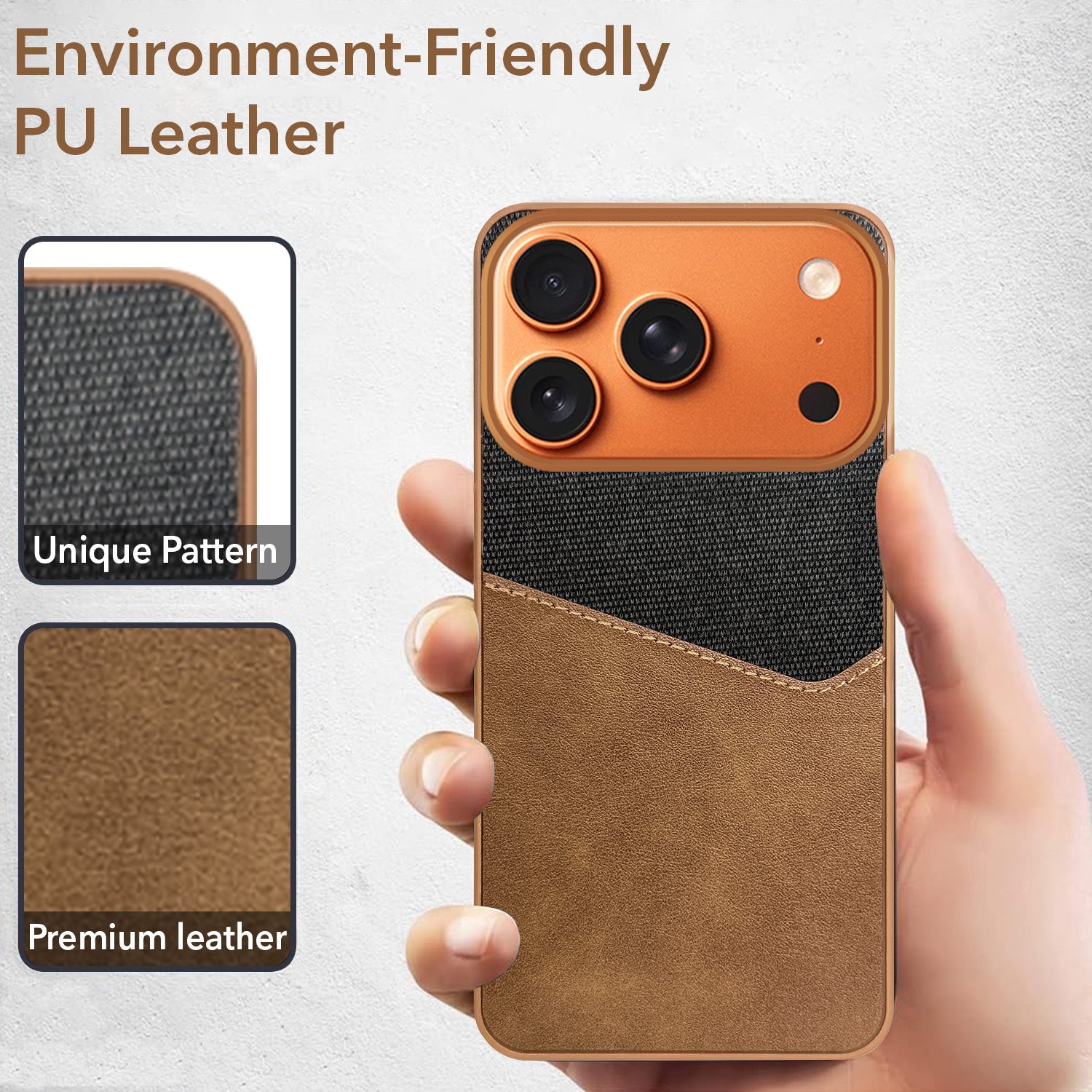 For Apple iPhone 17 Pro Max Back Cover Case (Dual PU Leather Stitch | Professional Minimalist | Soft and Flexible)