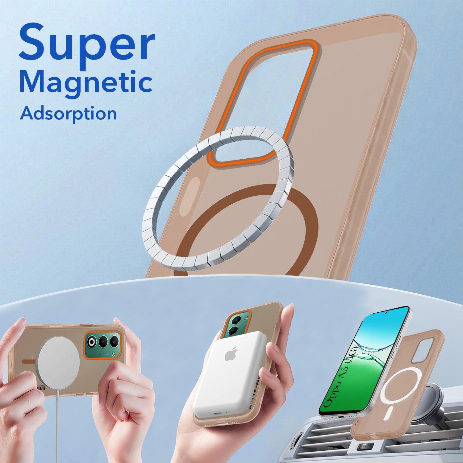 For Oppo A5 5G Back Cover Case (Soft Touch | Camera Bump Protection | MagSafe Compatible | Matte Finish)
