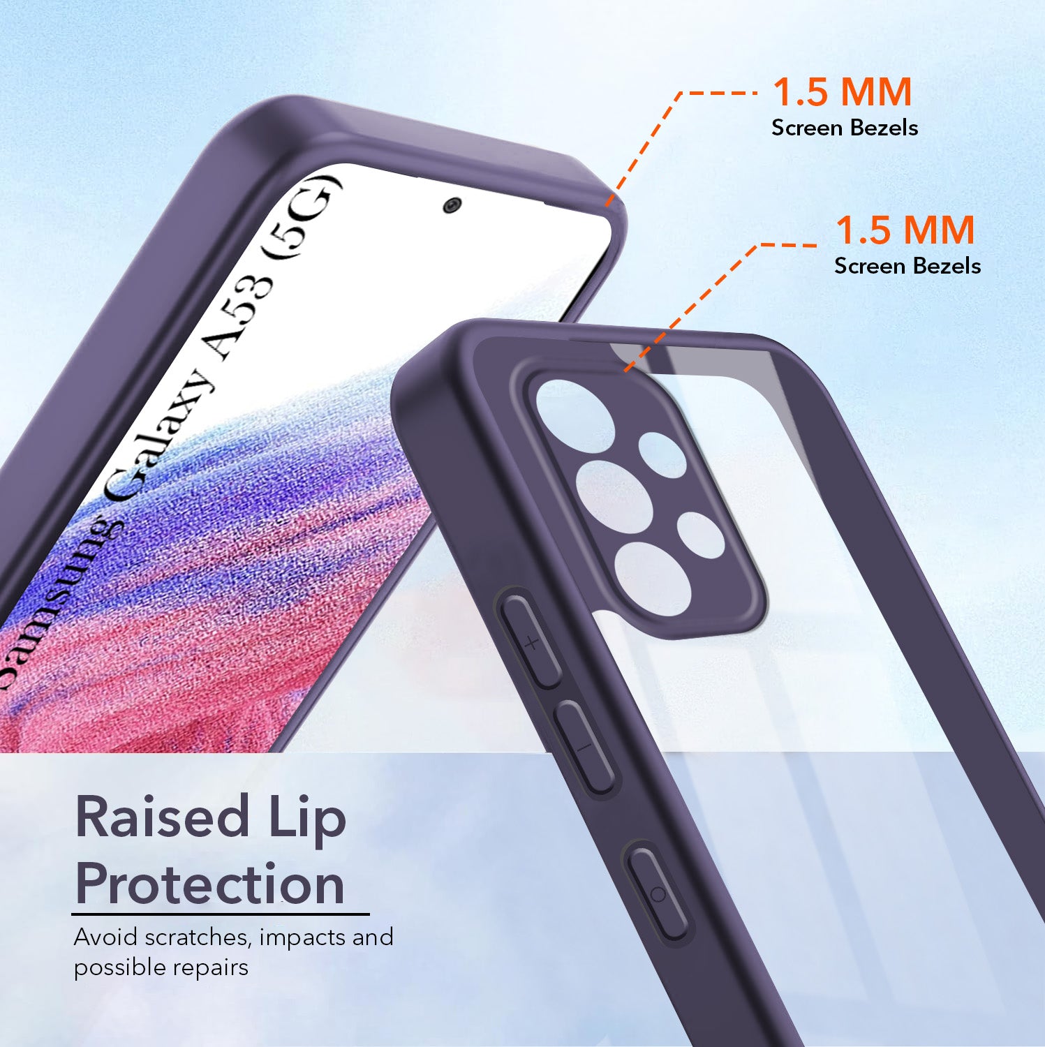 For Samsung Galaxy A53 5G Back Cover Case (Lifetime Anti Yellow | Anti Scratch | Crystal Clear Shockproof)