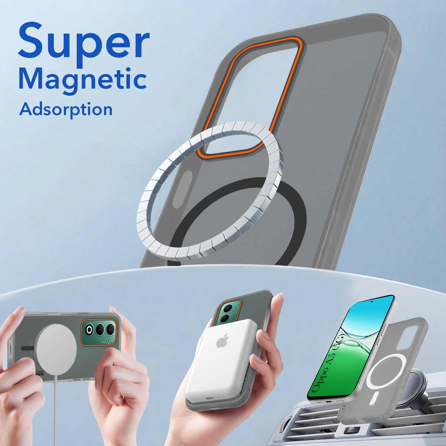 For Oppo A5 5G Back Cover Case (Soft Touch | Camera Bump Protection | MagSafe Compatible | Matte Finish)