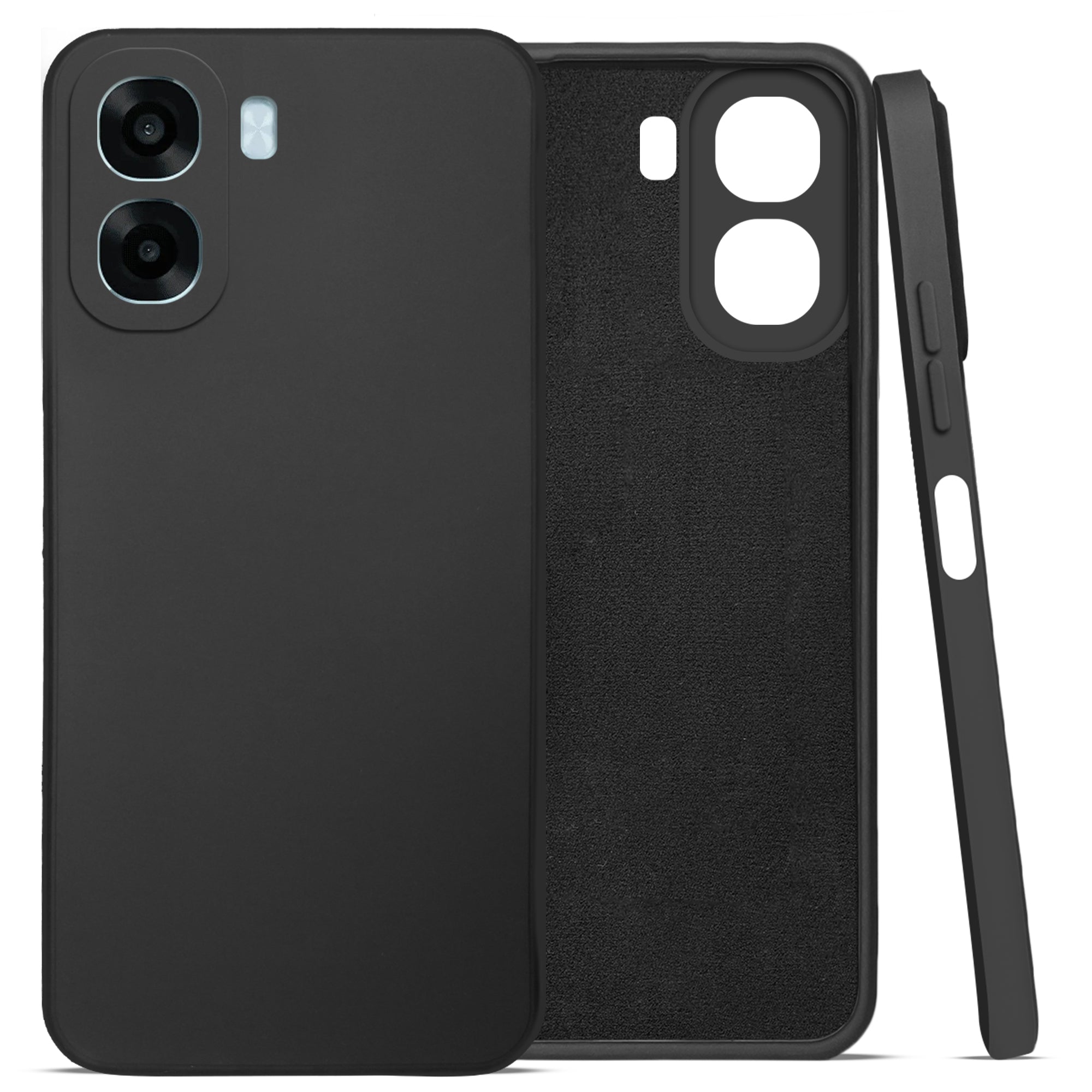For Oppo K14x 5G Back Cover Case (Matte Finish Silicone with Inside Fiber cloth)
