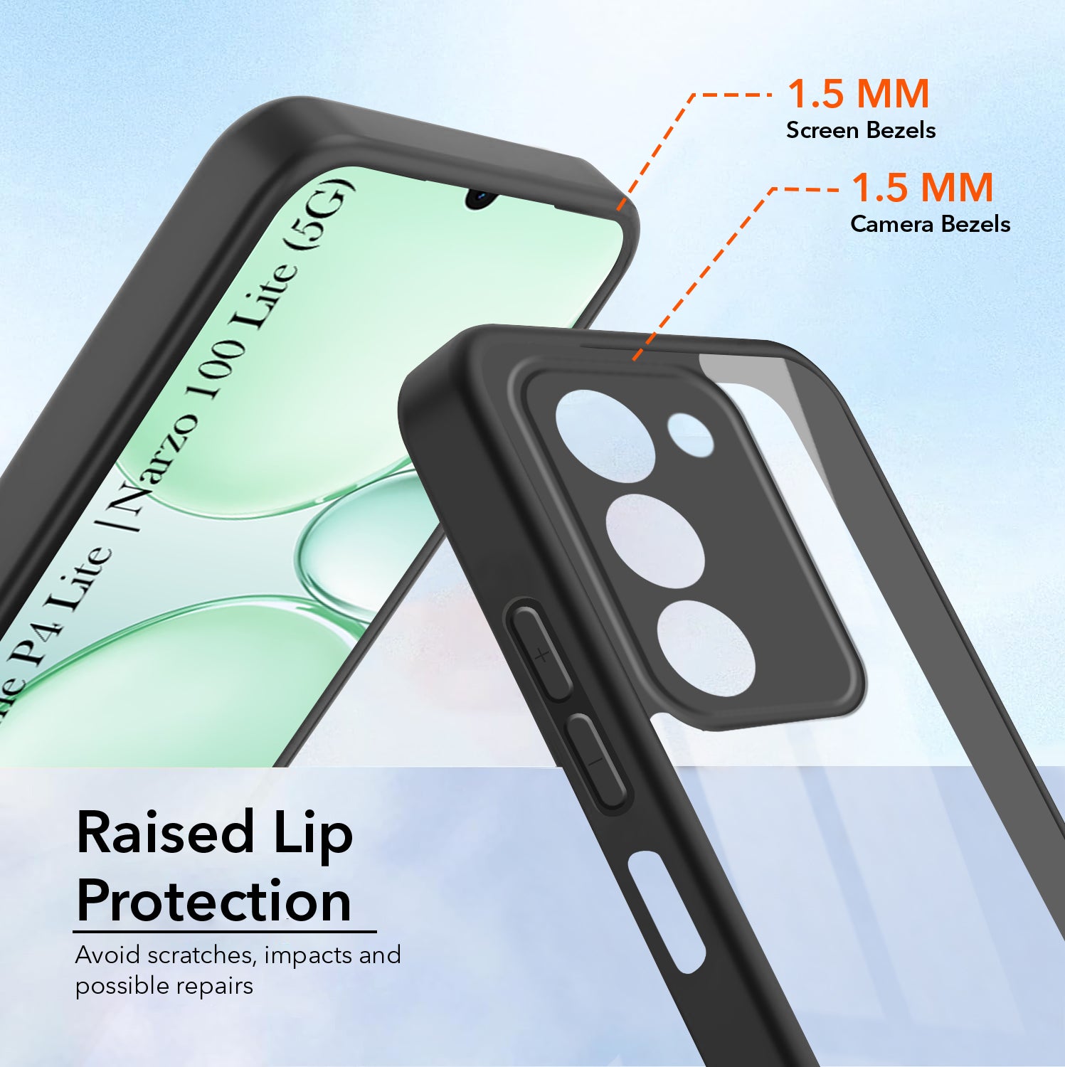For Realme P4 Lite 5G | Narzo 100 Lite 5G Back Cover Case Ultra-Hybrid (Lifetime Anti Yellow | Anti Scratch | Crystal Clear Shockproof)