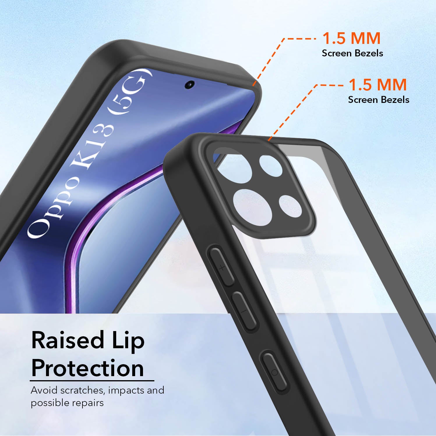 For Oppo K13 Back Cover Case (Lifetime Anti Yellow | Anti Scratch | Crystal Clear Shockproof)