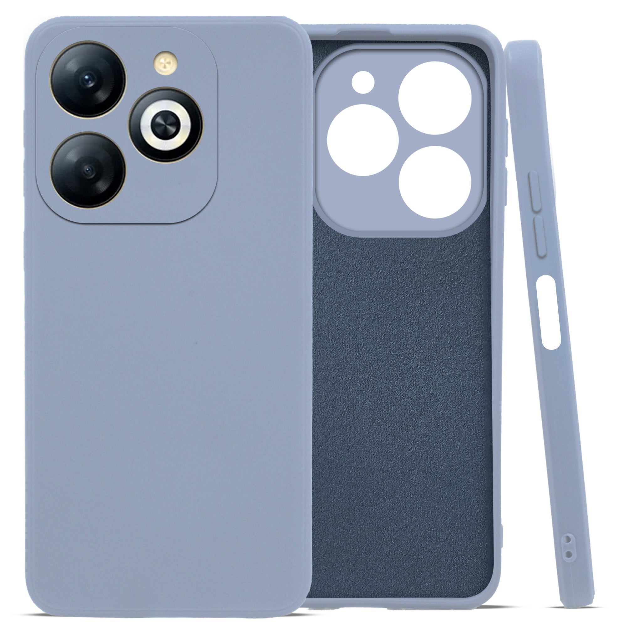 For Infinix Smart 8 HD Back Cover Case (Matte Finish Silicone with Inside Fiber Cloth)