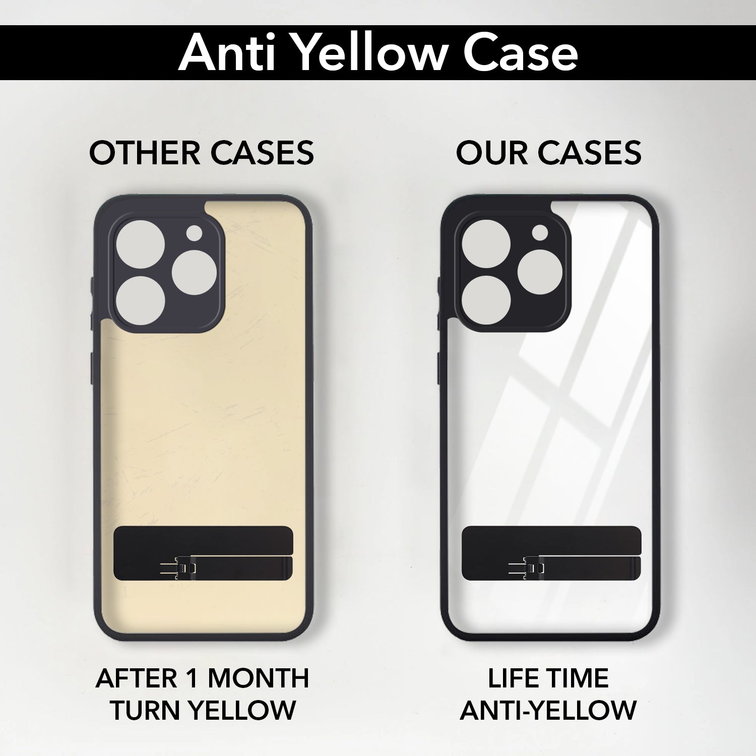 For Realme 15T | Realme Narzo 90 Back Cover Case (Built-in Stand | Lifetime Anti Yellow | Kickstand Shockproof | Camera Protection | MagSafe Compatible)