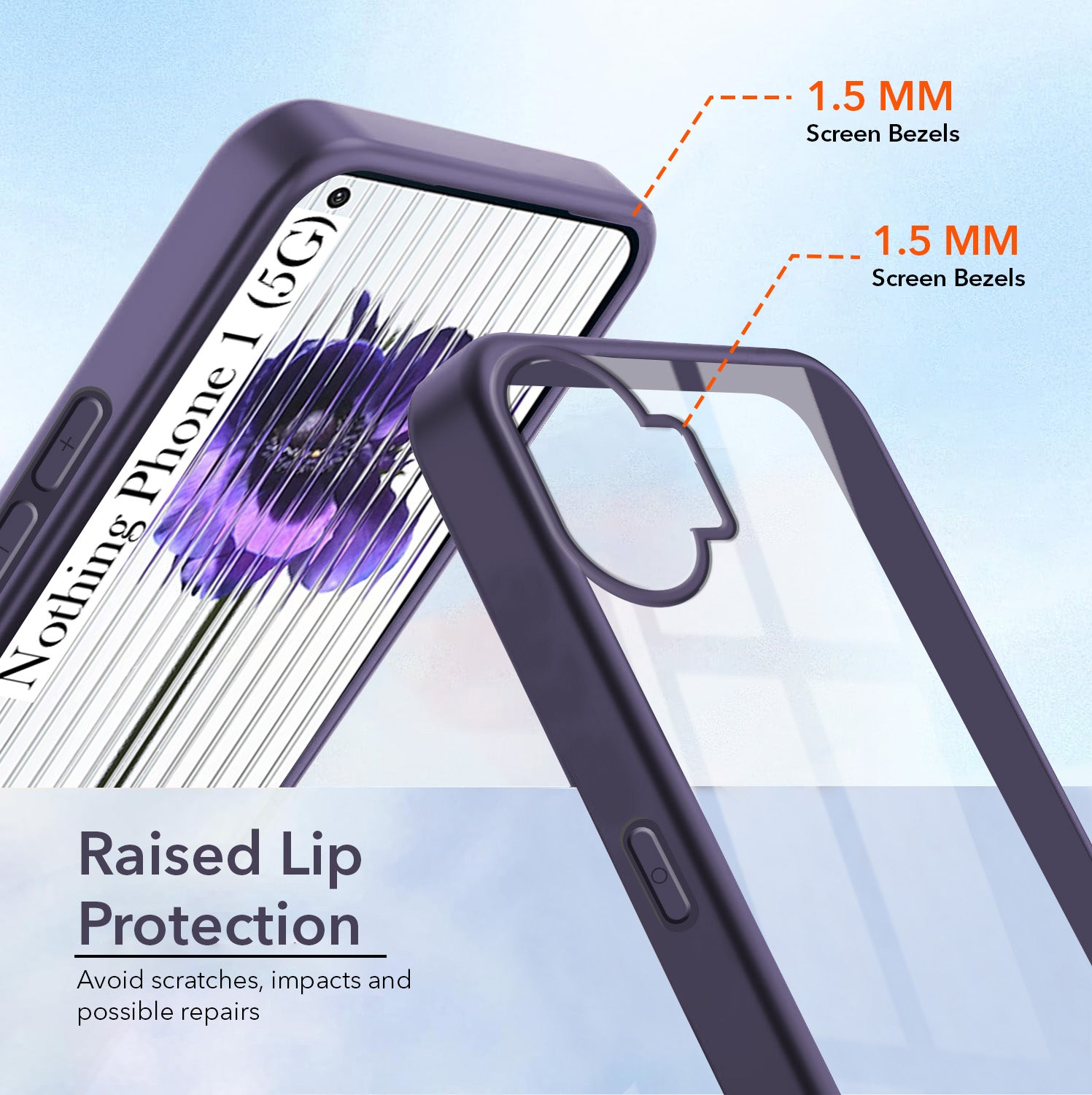 For Nothing Phone 1 Back Cover Case Ultra-Hybrid (Lifetime Anti Yellow | Anti Scratch | Crystal Clear Shockproof)