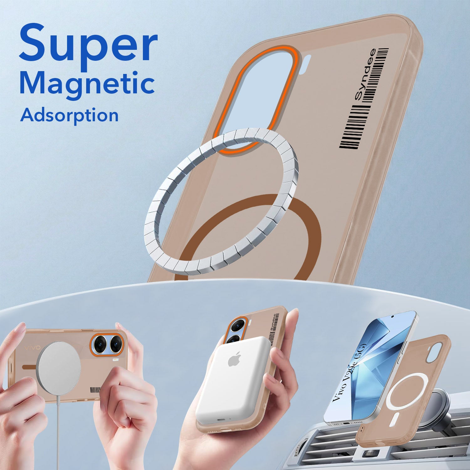 For Vivo V29e 5G Back Cover Case (Soft Touch | Camera Bump Protection | MagSafe Compatible | Matte Finish)