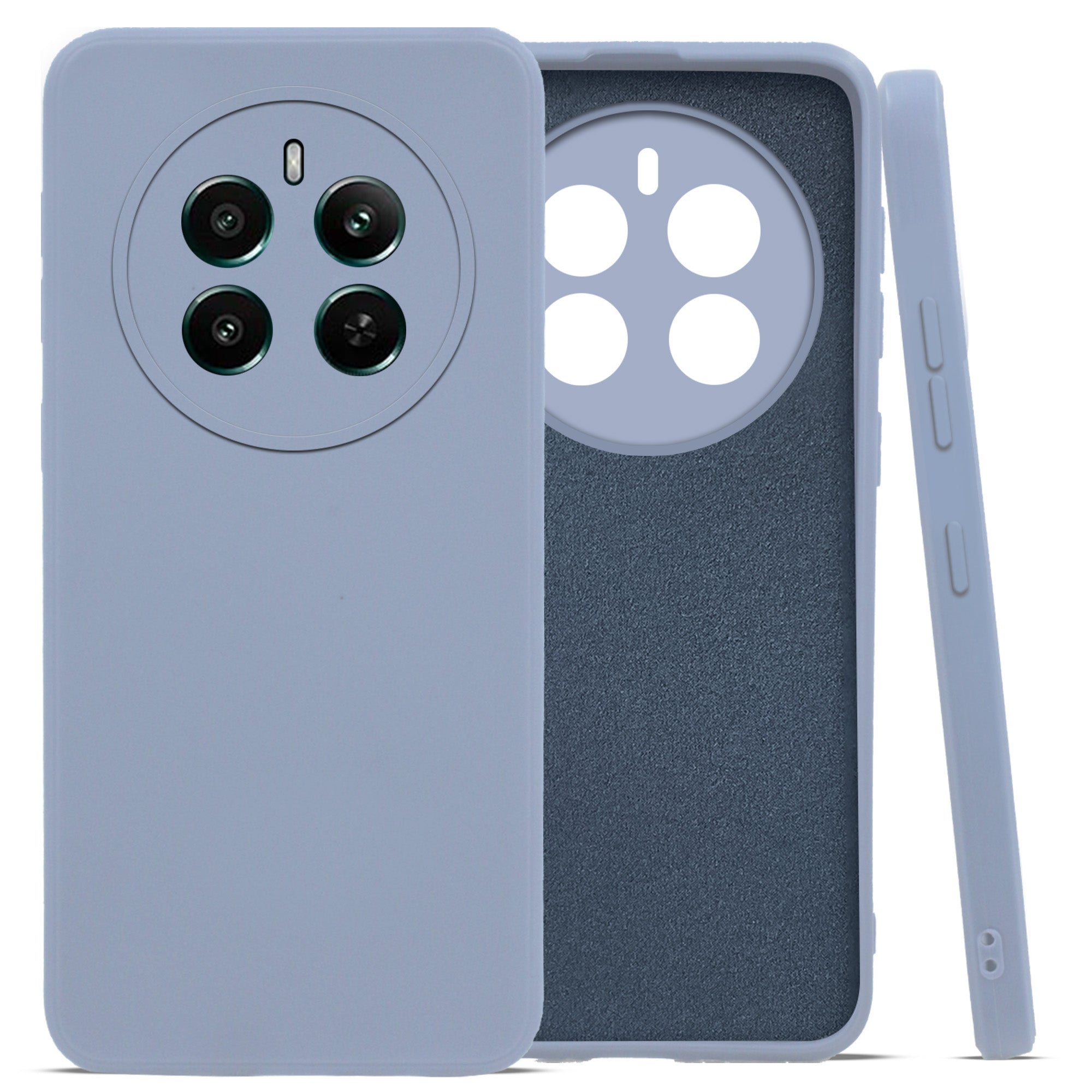 For Realme P1 5G Back Cover Case (Matte Finish Silicone with Inside Fiber Cloth)
