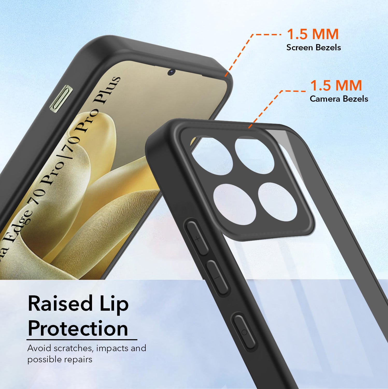 For Motorola Edge 70 Pro |  Motorola Edge 70 Pro Plus Back Cover Case Ultra-Hybrid (Lifetime Anti Yellow | Anti Scratch | Crystal Clear Shockproof)