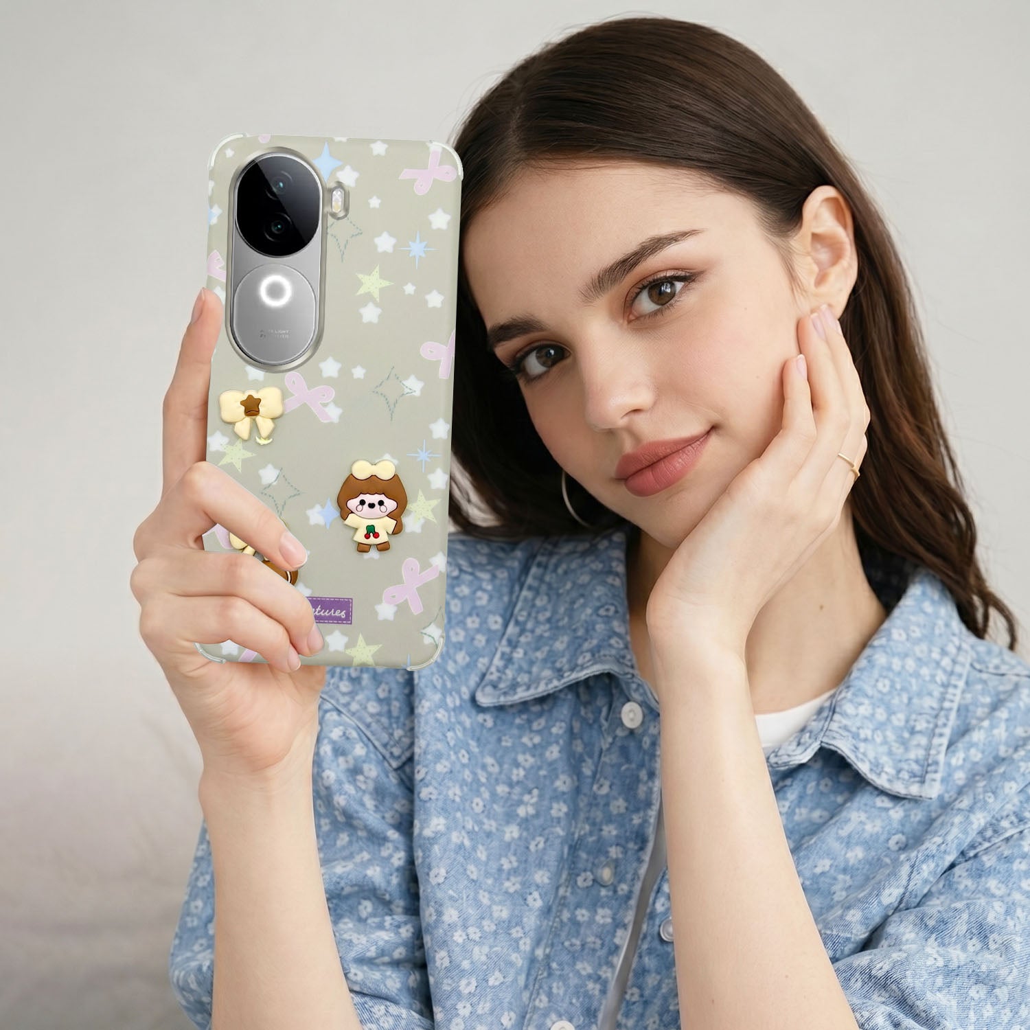 For Vivo iQOO Z9s Back Cover Case (3D Cute Cartoons | Hard Back Side Soft | Matte Premium Finish | HD Printing)