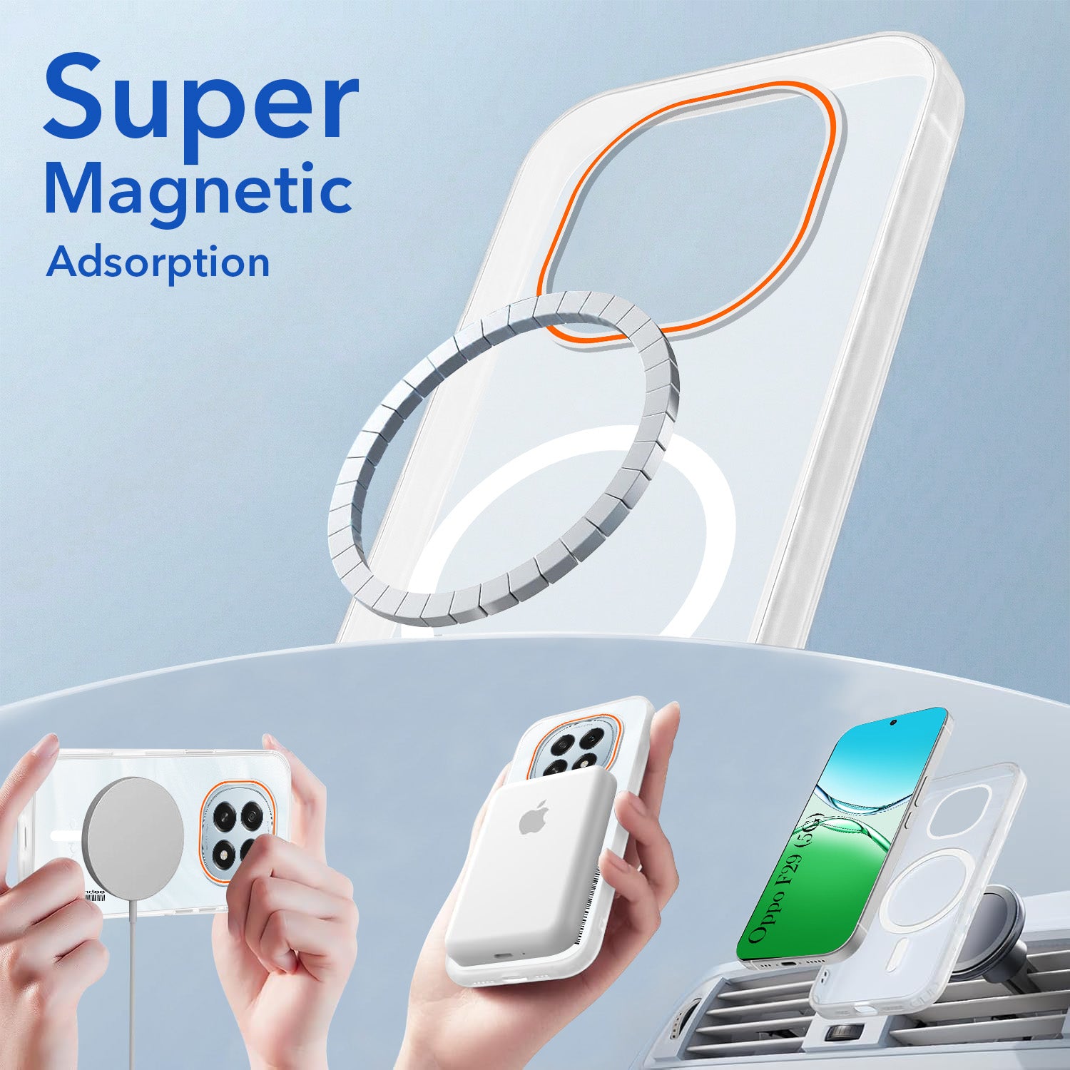 For Oppo F29 Back Cover Case (Soft Touch | Camera Bump Protection | MagSafe Compatible | Matte Finish)