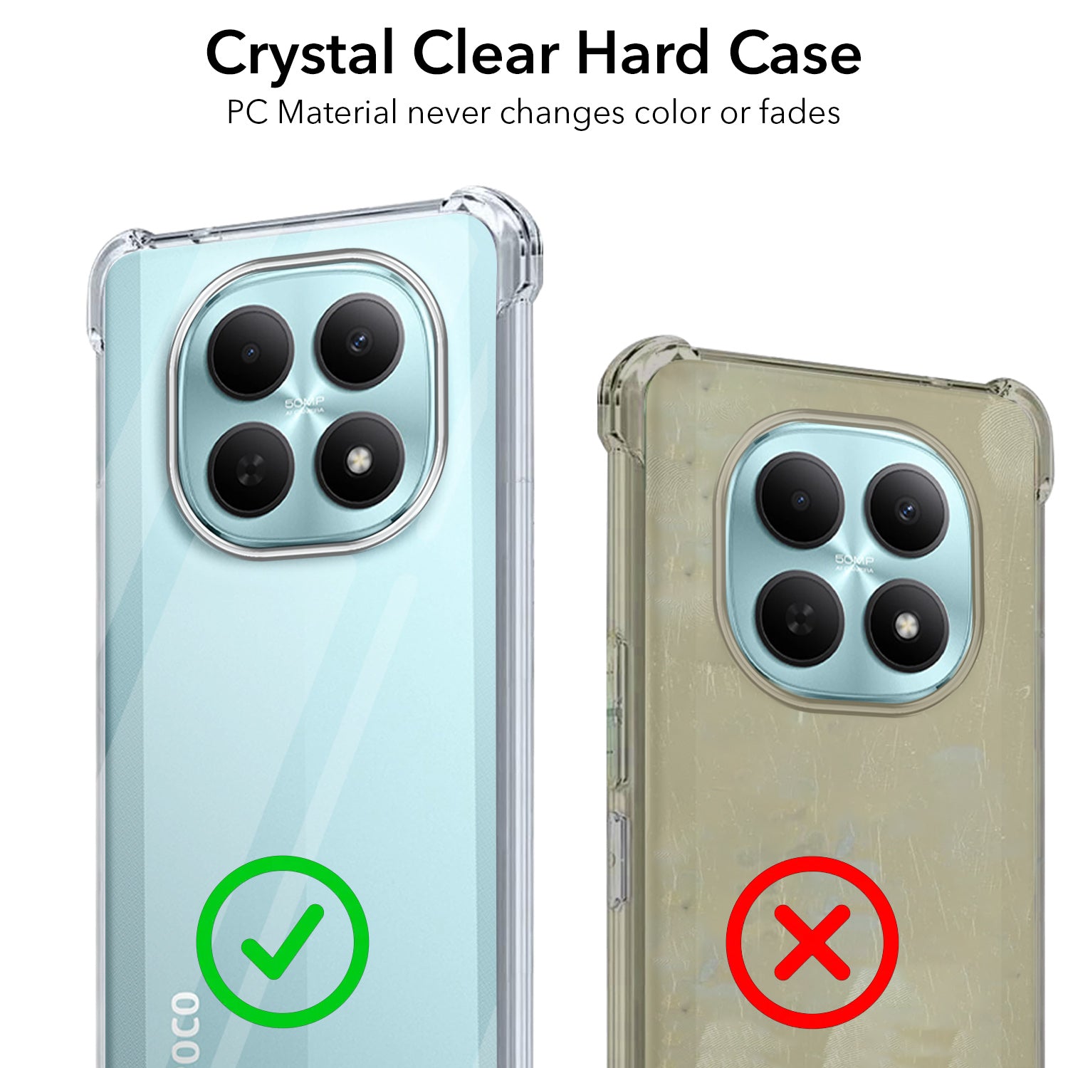 For Poco M8 5G Back Cover Shockproof Crystal-Clear (Drop & Camera Protection | Hard Polycarbonate)