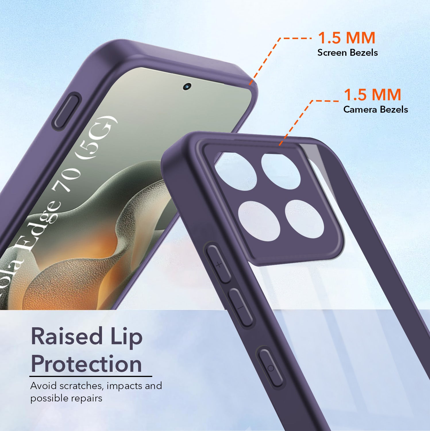 For Motorola Moto Edge 70 Back Cover Case Ultra-Hybrid (Lifetime Anti Yellow | Anti Scratch | Crystal Clear Shockproof)