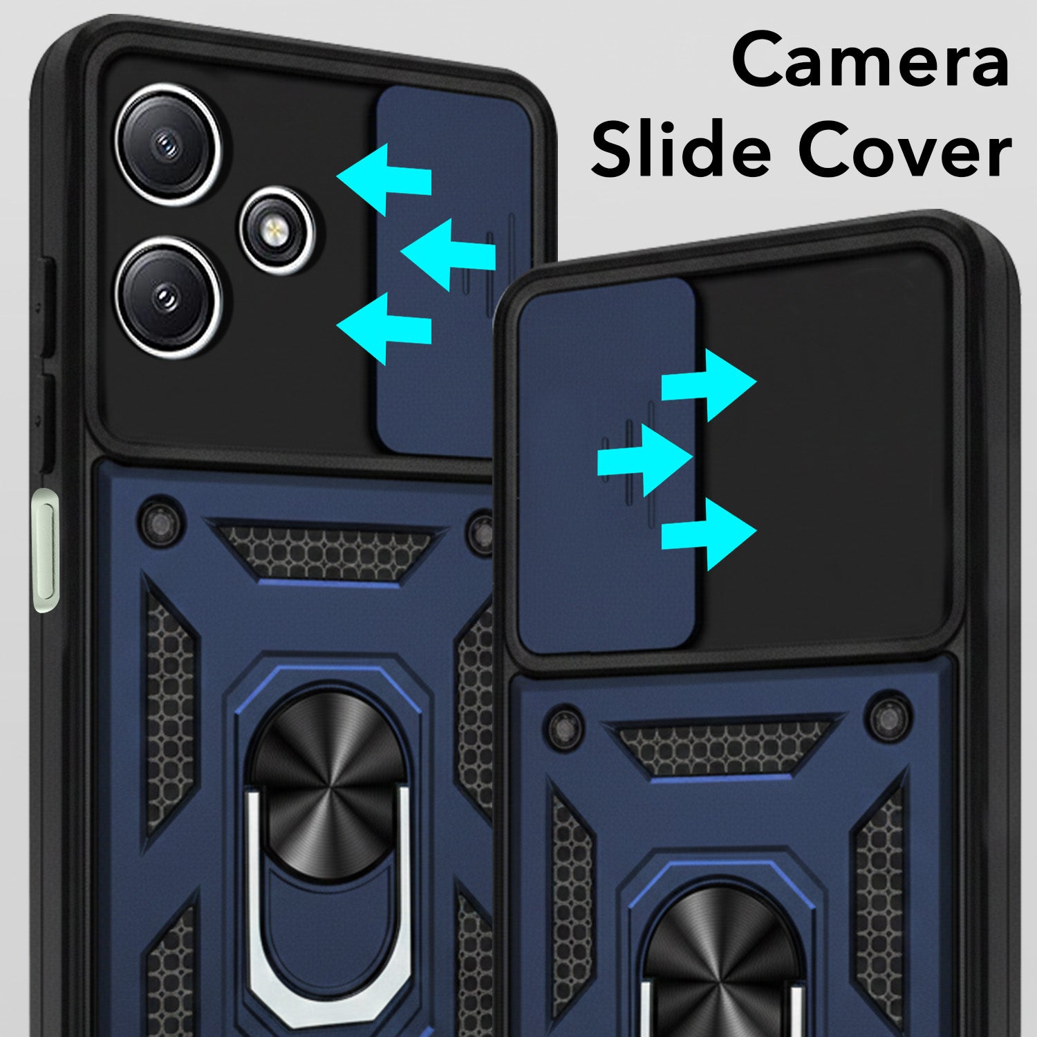 For Redmi 12 5G Back Cover Case (Hybrid Dual Armor Polycarbonate)