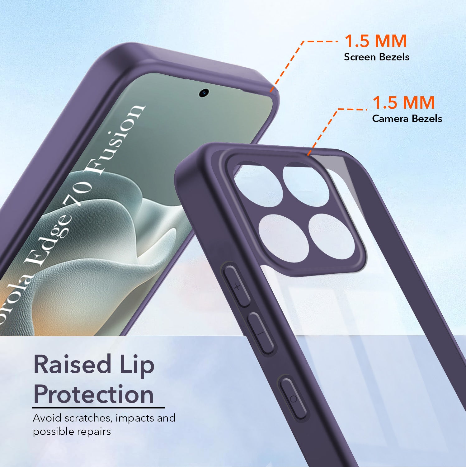 For Motorola Moto Edge 70 Fusion Back Cover Case Ultra-Hybrid (Lifetime Anti Yellow | Anti Scratch | Crystal Clear Shockproof)