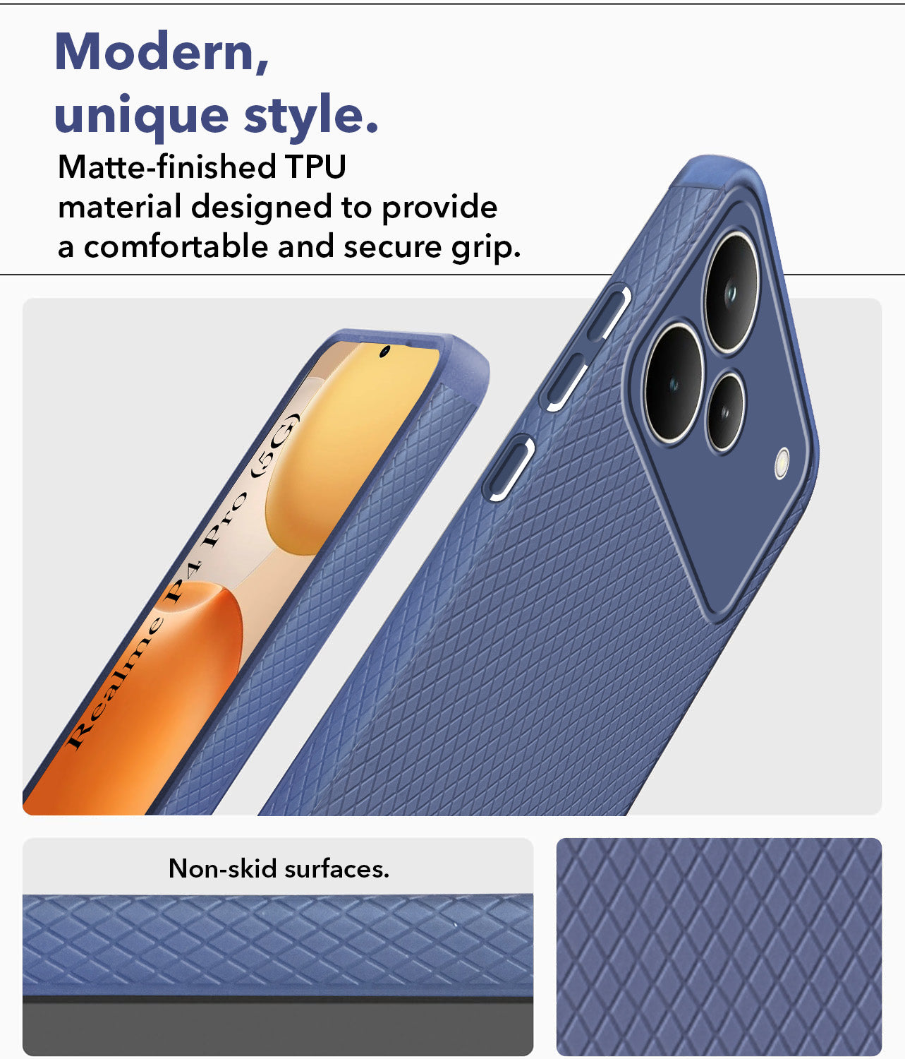 For Realme P4 Pro Back Cover Case Liquid Silicone (Camera Protection | Side Grip Texture | Soft and Flexible)
