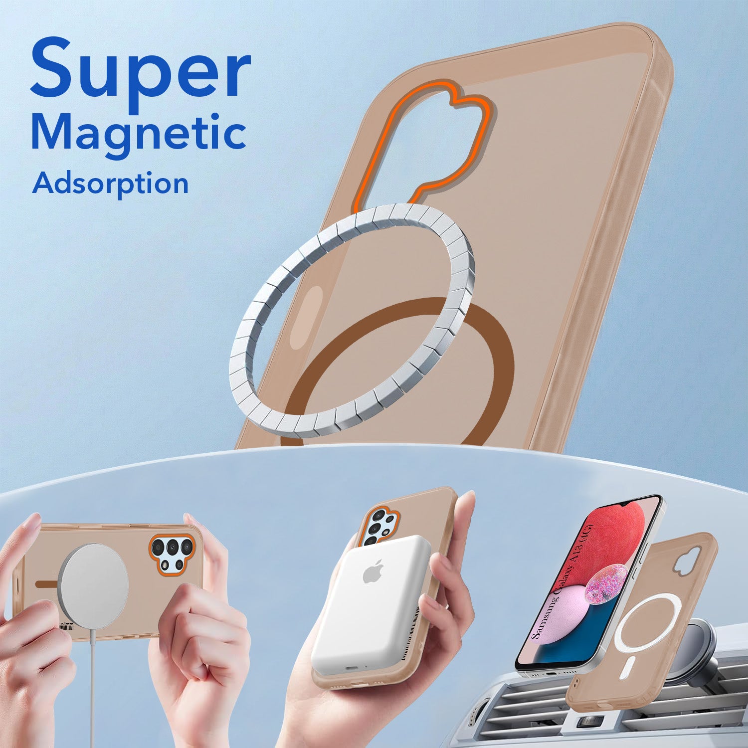 For Samsung Galaxy A13 4G Back Cover Case (Soft Touch | Camera Bump Protection | MagSafe Compatible | Matte Finish)