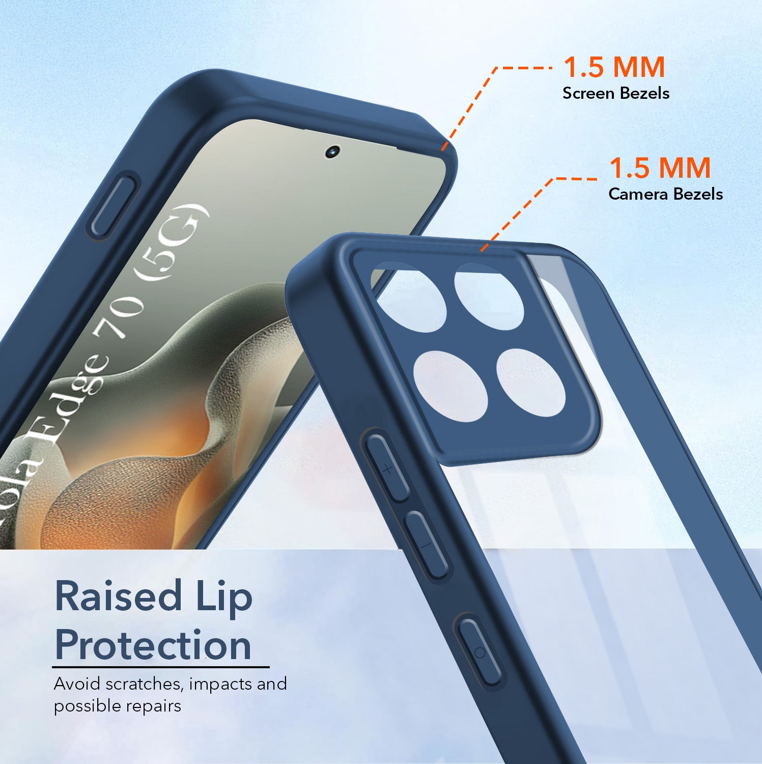 For Motorola Moto Edge 70 Back Cover Case Ultra-Hybrid (Lifetime Anti Yellow | Anti Scratch | Crystal Clear Shockproof)