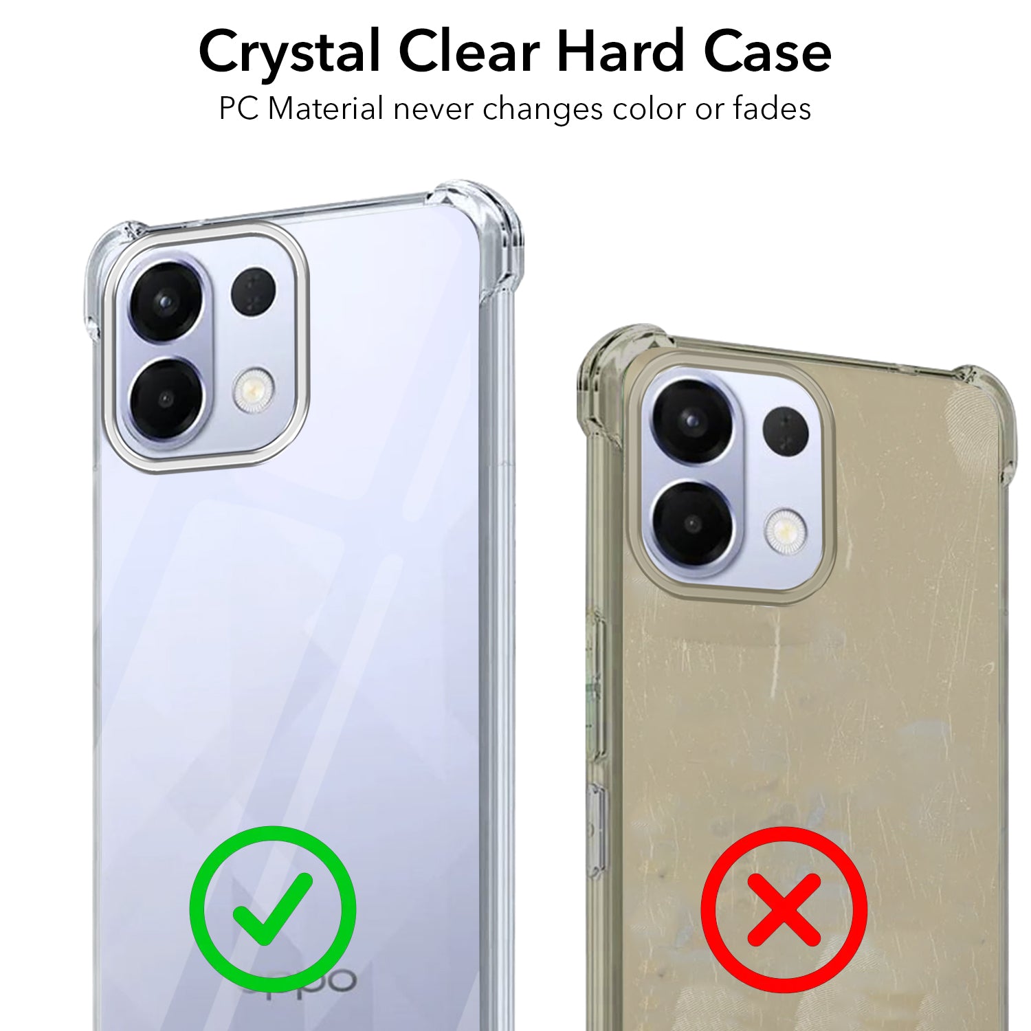 For Oppo K13 Back Cover Shockproof Crystal-Clear (Drop & Camera Protection | Hard Polycarbonate)