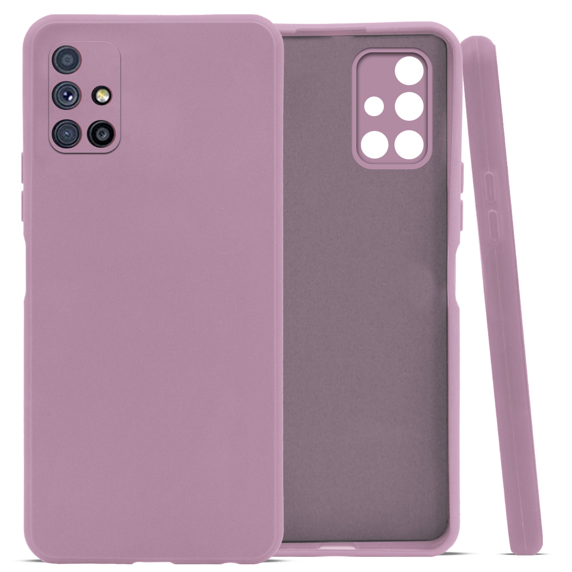 For Samsung Galaxy M51 Back Cover Case (Matte Finish Silicone with Inside Fiber cloth)
