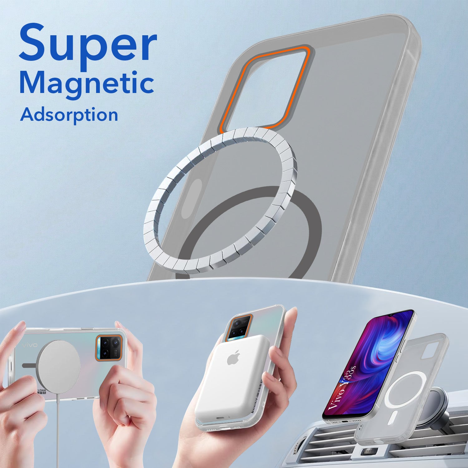 For Vivo Y33s Back Cover Case (Soft Touch | Camera Bump Protection | MagSafe Compatible | Matte Finish)