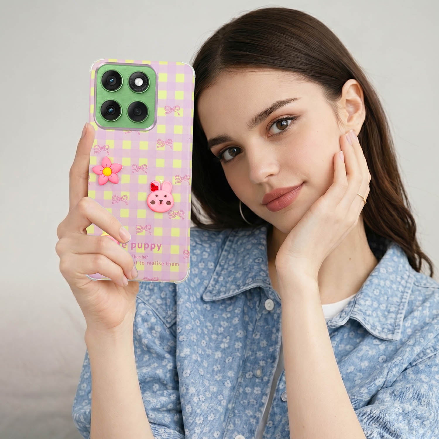 For Motorola Moto Edge 60 Back Cover Case (3D Cute Cartoons | Hard Back Side Soft | Matte Premium Finish | HD Printing)