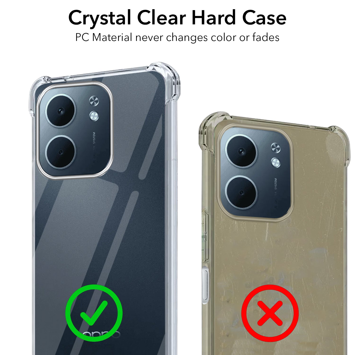 For Oppo A5X Shockproof Crystal-Clear Back Cover( Drop & Camera Protection | Hard Polycarbonate)