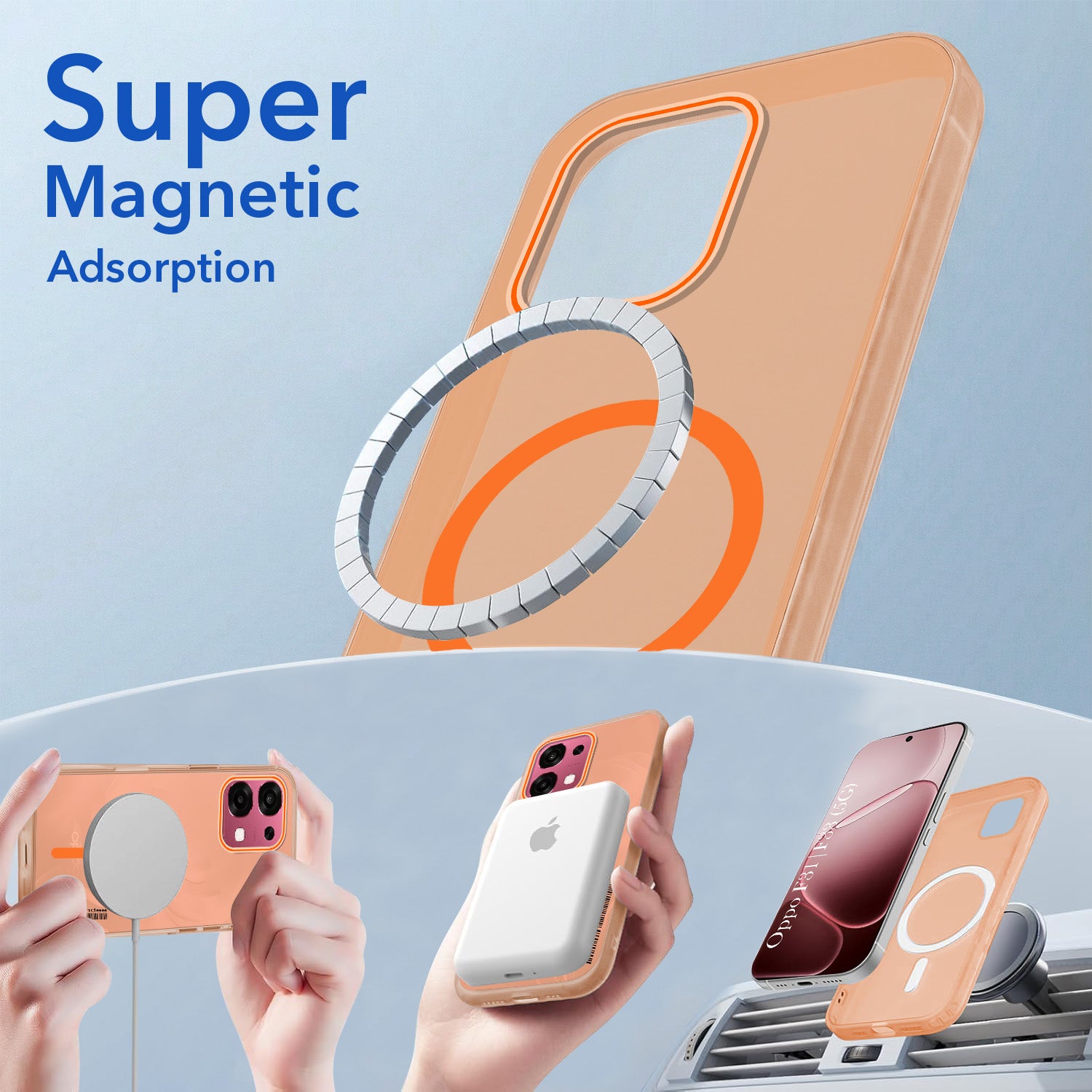 For Oppo F31 5G | Oppo F33 5G Back Cover Case (Soft Touch | Camera Bump Protection | MagSafe Compatible | Matte Finish)