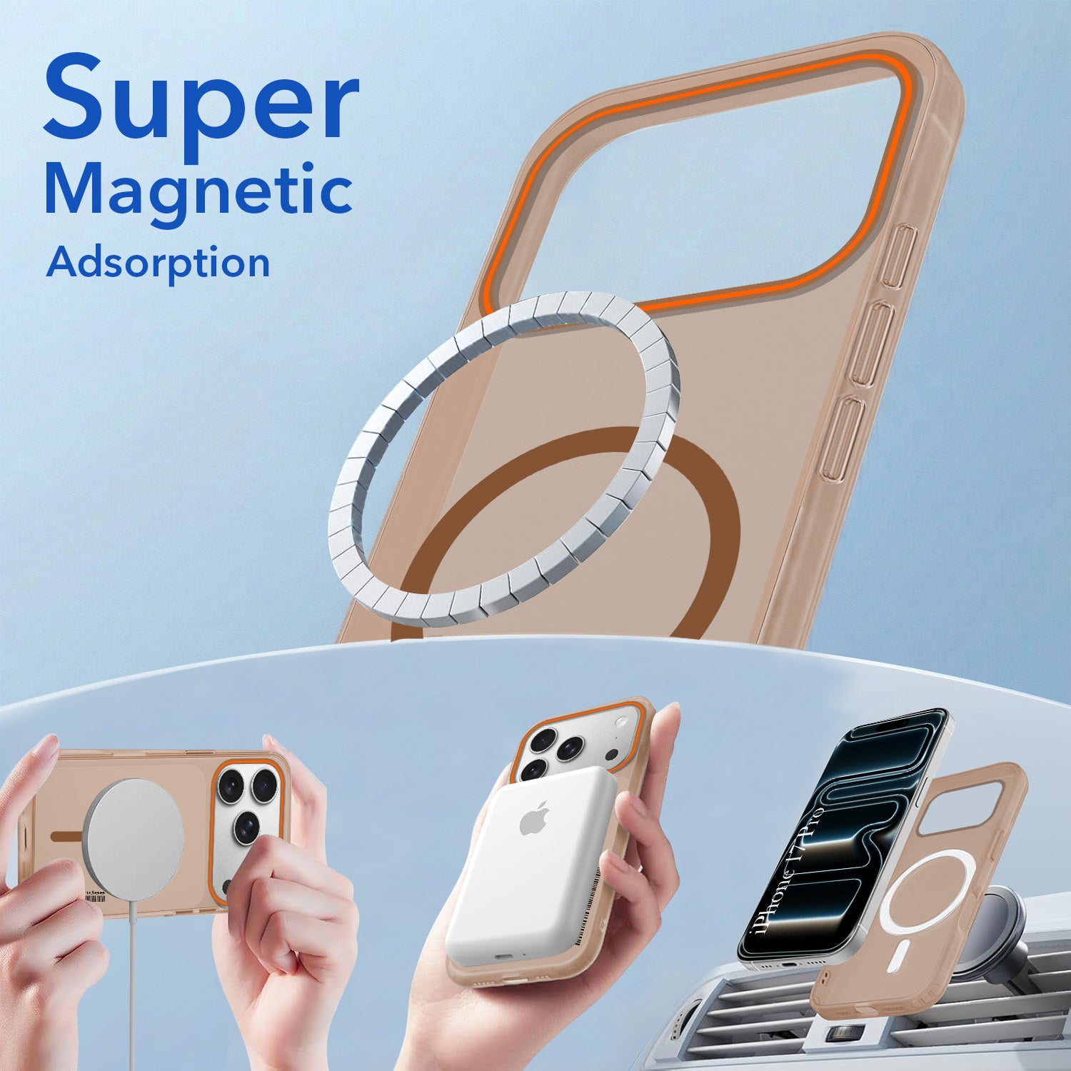 For Apple iPhone 17 Pro Back Cover Case (Soft Touch | Camera Bump Protection | MagSafe Compatible | Matte Finish)