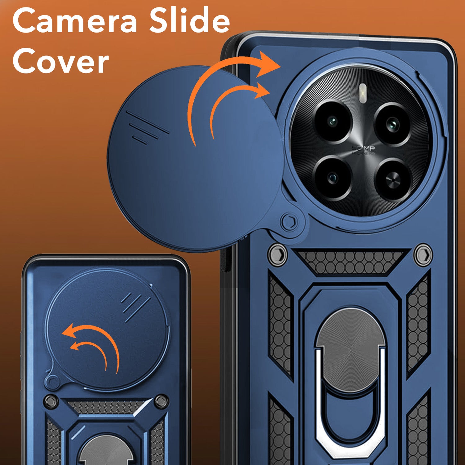 For Realme Narzo 70 5G Back Cover Case (Hybrid Dual Armor Polycarbonate)