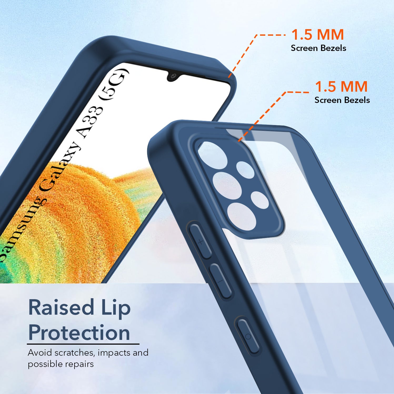 For Samsung Galaxy A33 5G Back Cover Case Ultra-Hybrid (Lifetime Anti Yellow | Anti Scratch | Crystal Clear Shockproof)