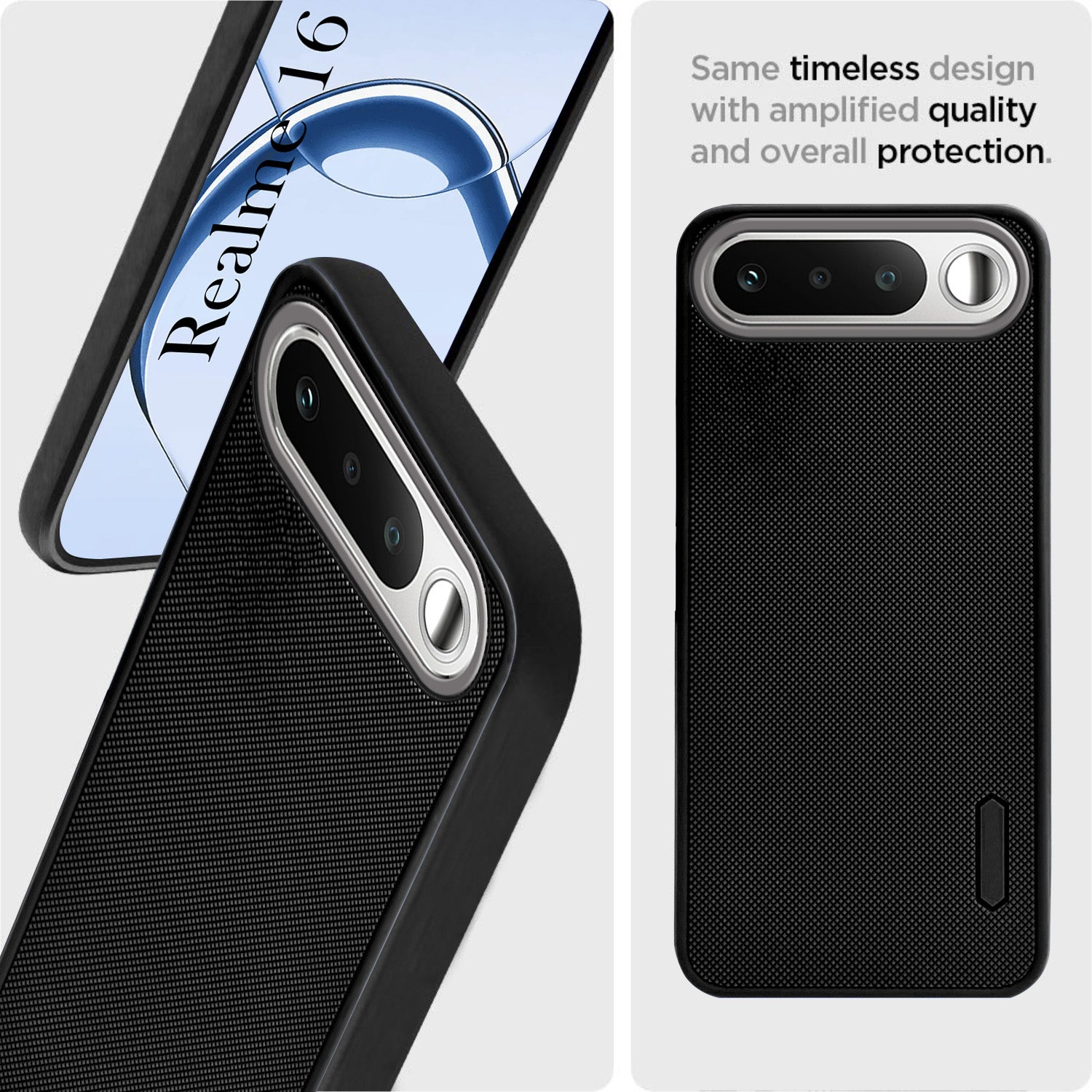 For Realme 16 Back Cover Case Rubberised (Textured Grip Design| Micro-Fiber Cloth Inside | Slim and Light Weight | Soft Touch and Feel)