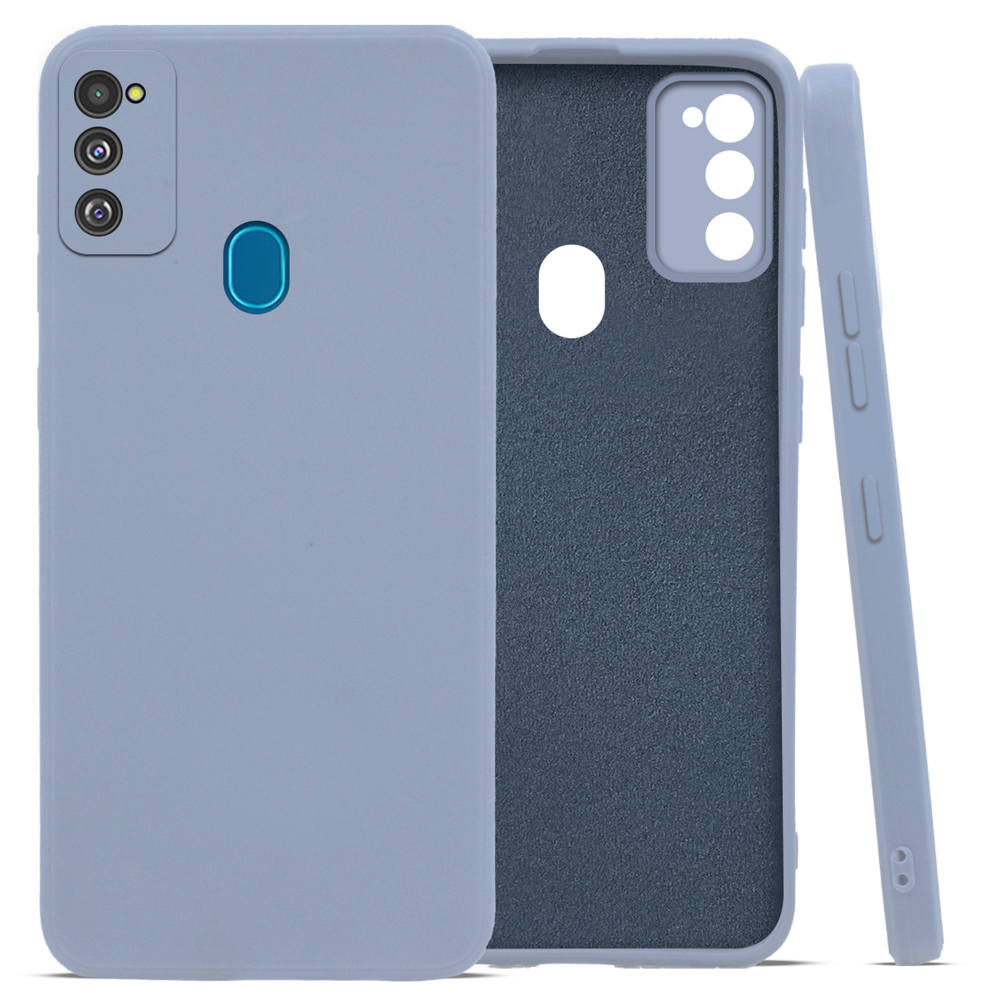 For Samsung Galaxy M30s | Samsung Galaxy M21 Back Cover Case  (Matte Finish Silicone with Inside Fiber cloth)