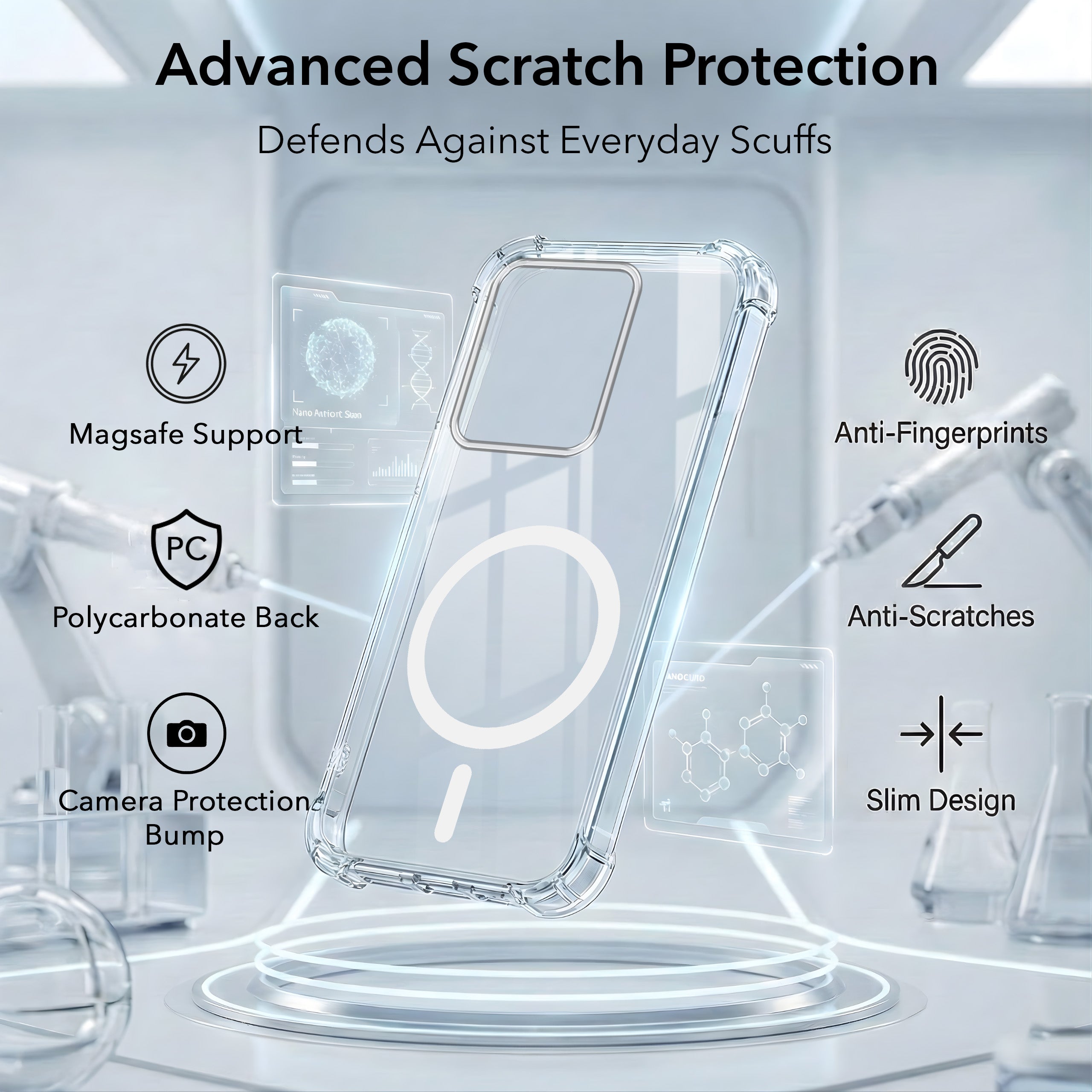 For Realme 15 Pro Back Cover Shockproof Crystal-Clear (Magsafe Wireless Support | Drop & Camera Protection | Hard Polycarbonate)