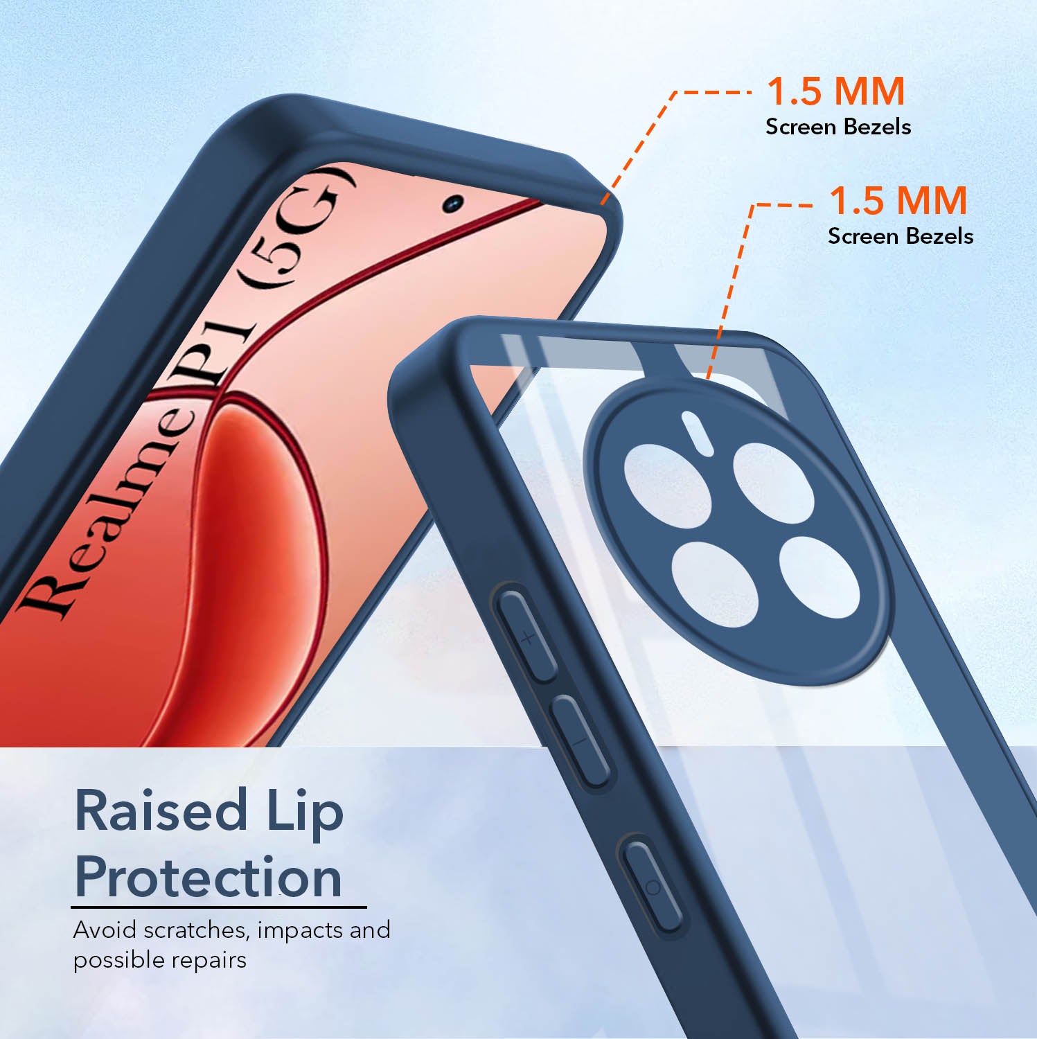 For Realme P1 5G Back Cover Case (Lifetime Anti Yellow | Anti Scratch | Crystal Clear Shockproof)