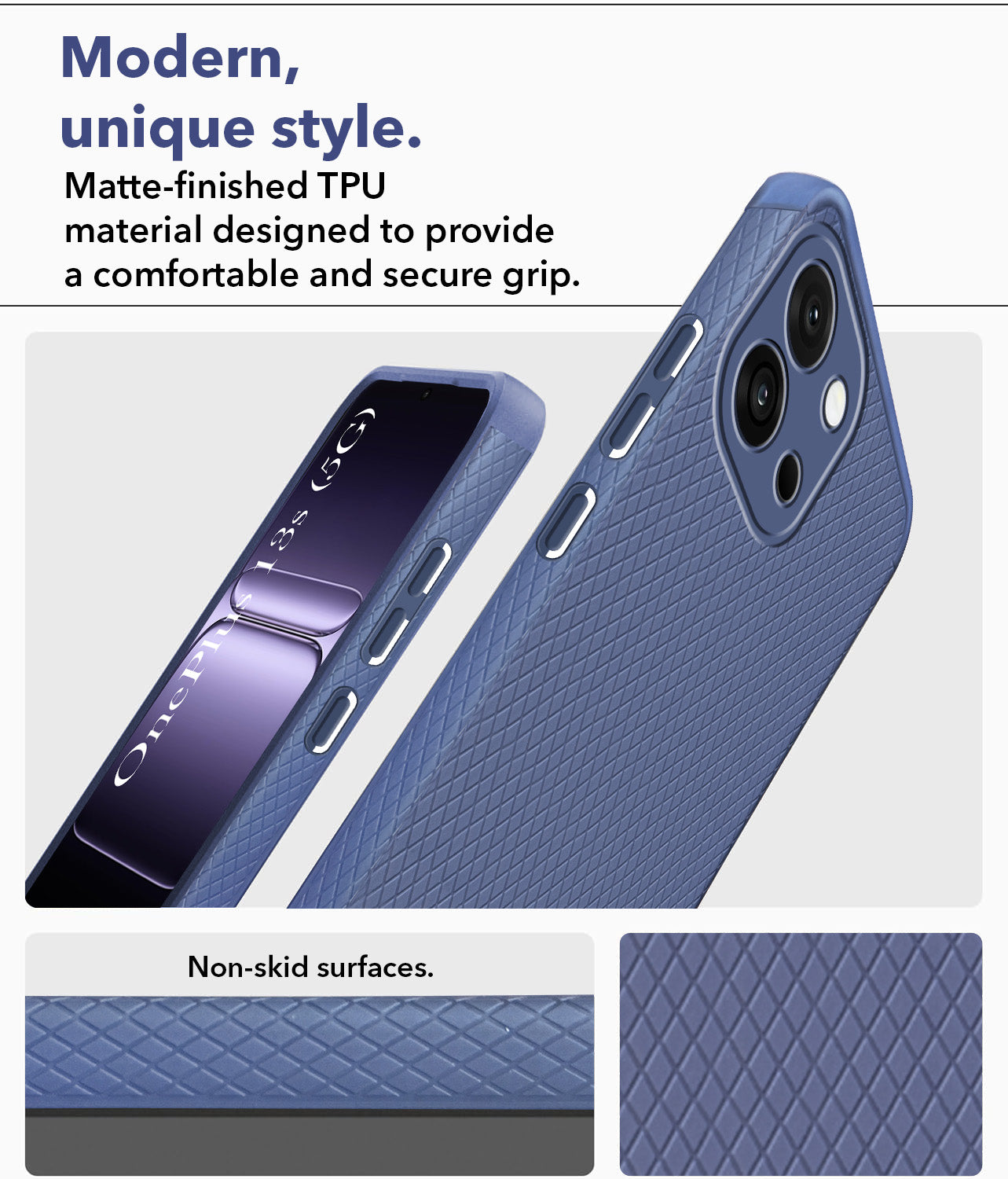 For OnePlus 13S Back Cover Case (Liquid Silicone | Side Grip | Camera Protection)