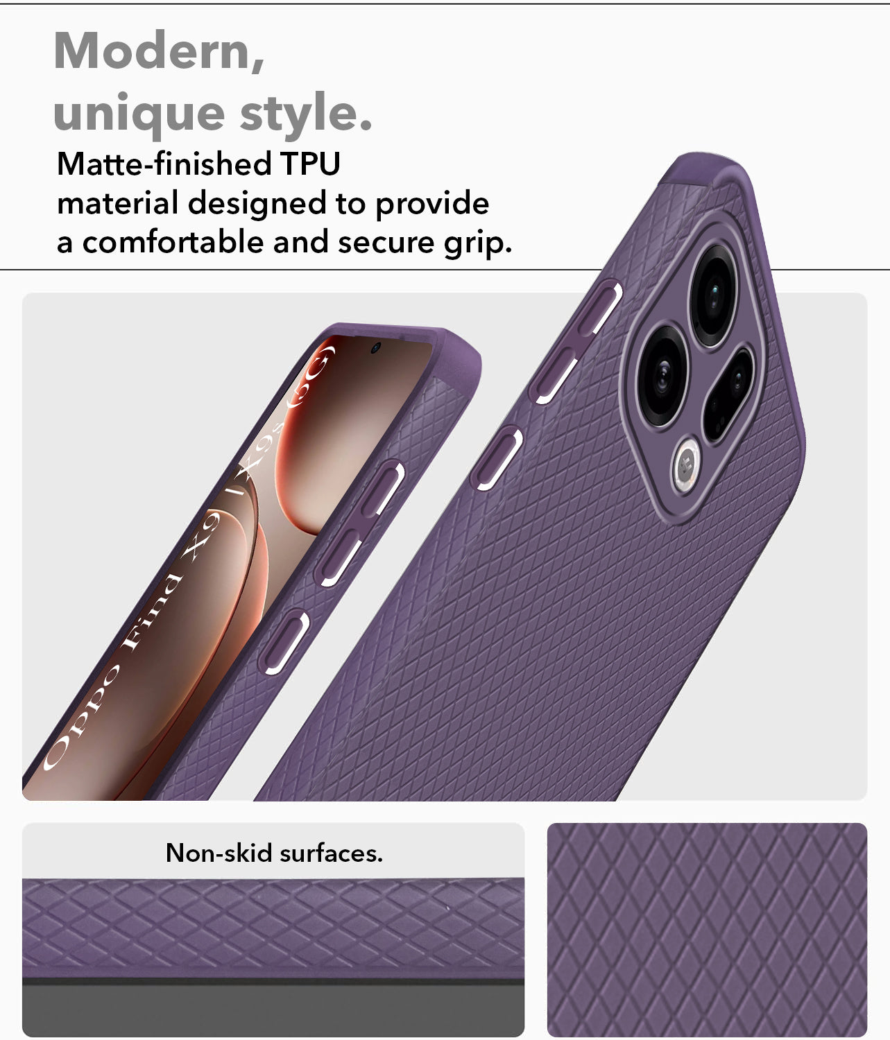 For Oppo Find X9 | Oppo Find X9s Back Cover Case Liquid Silicone (Camera Protection | Side Grip Texture | Soft and Flexible)
