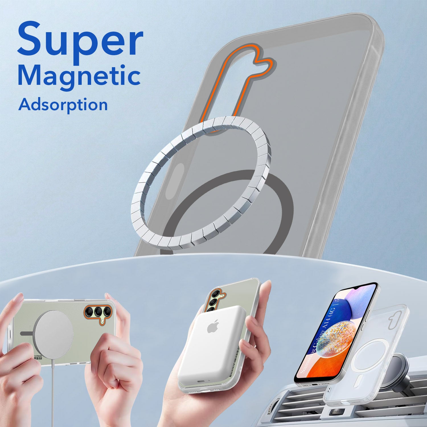 For Samsung Galaxy A14 4G | 5G Back Cover Case (Soft Touch | Camera Bump Protection | MagSafe Compatible | Matte Finish)