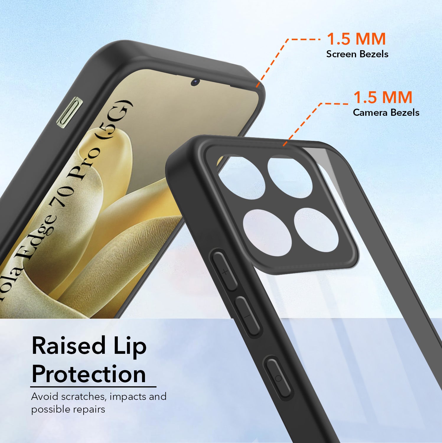 For Motorola Moto Edge 70 Pro Back Cover Case Ultra-Hybrid (Lifetime Anti Yellow | Anti Scratch | Crystal Clear Shockproof)