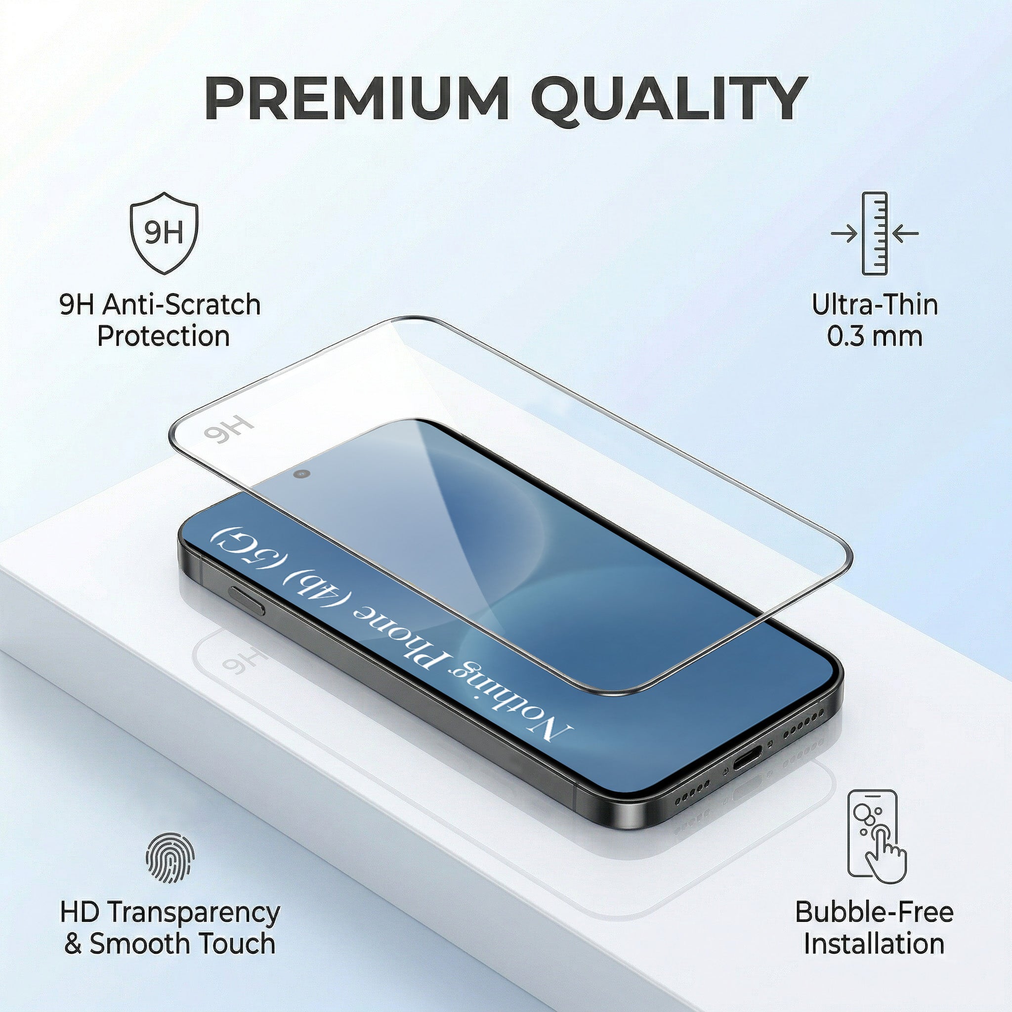 For Nothing Phone 4B 5G Combo (Textured Grip Design | Micro-Fiber Cloth Inside | Oleophobic Coating Screen Glass)