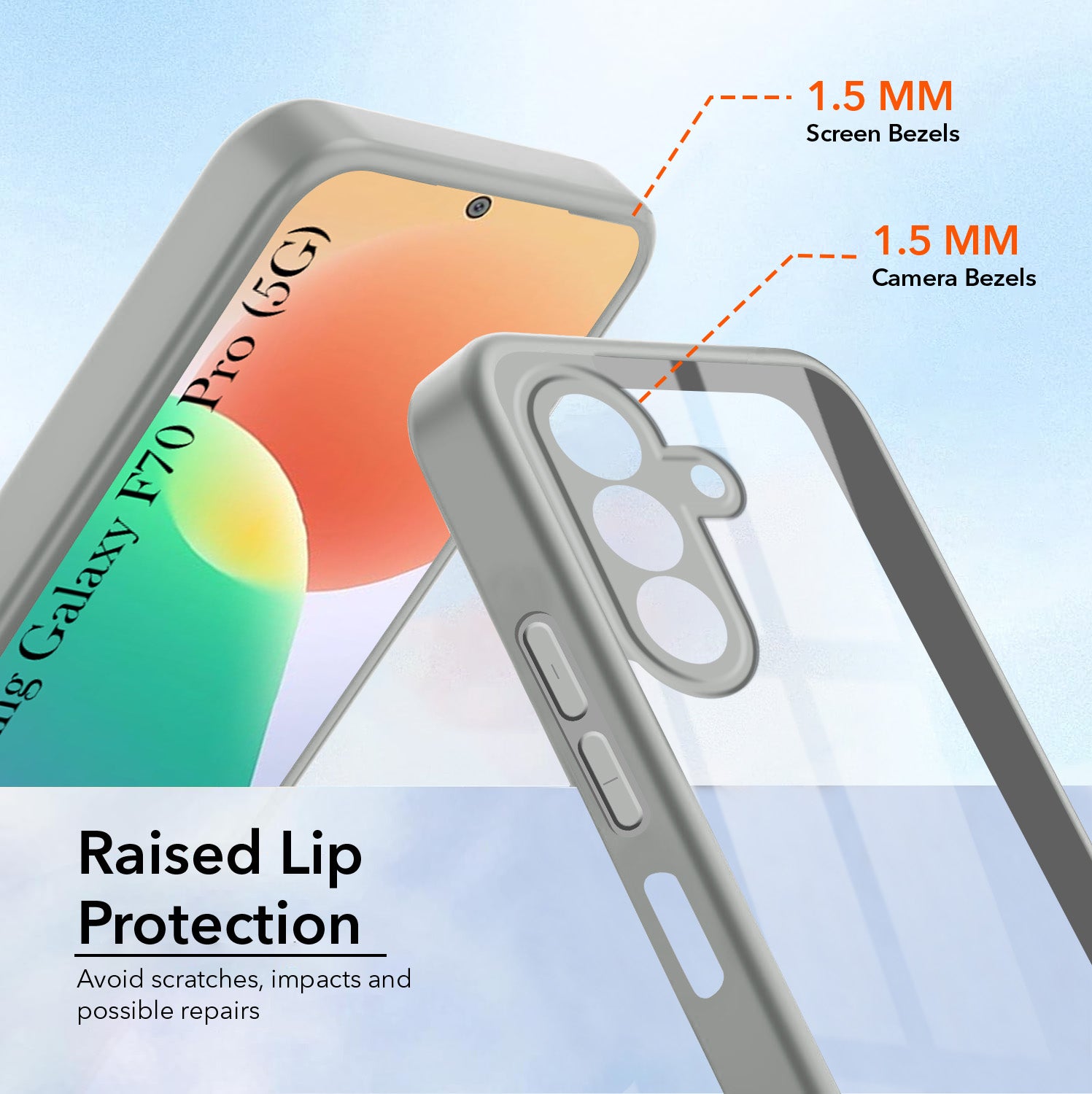 For Samsung Galaxy F70 Pro 5G Back Cover Case Ultra-Hybrid (Lifetime Anti Yellow | Anti Scratch | Crystal Clear Shockproof)