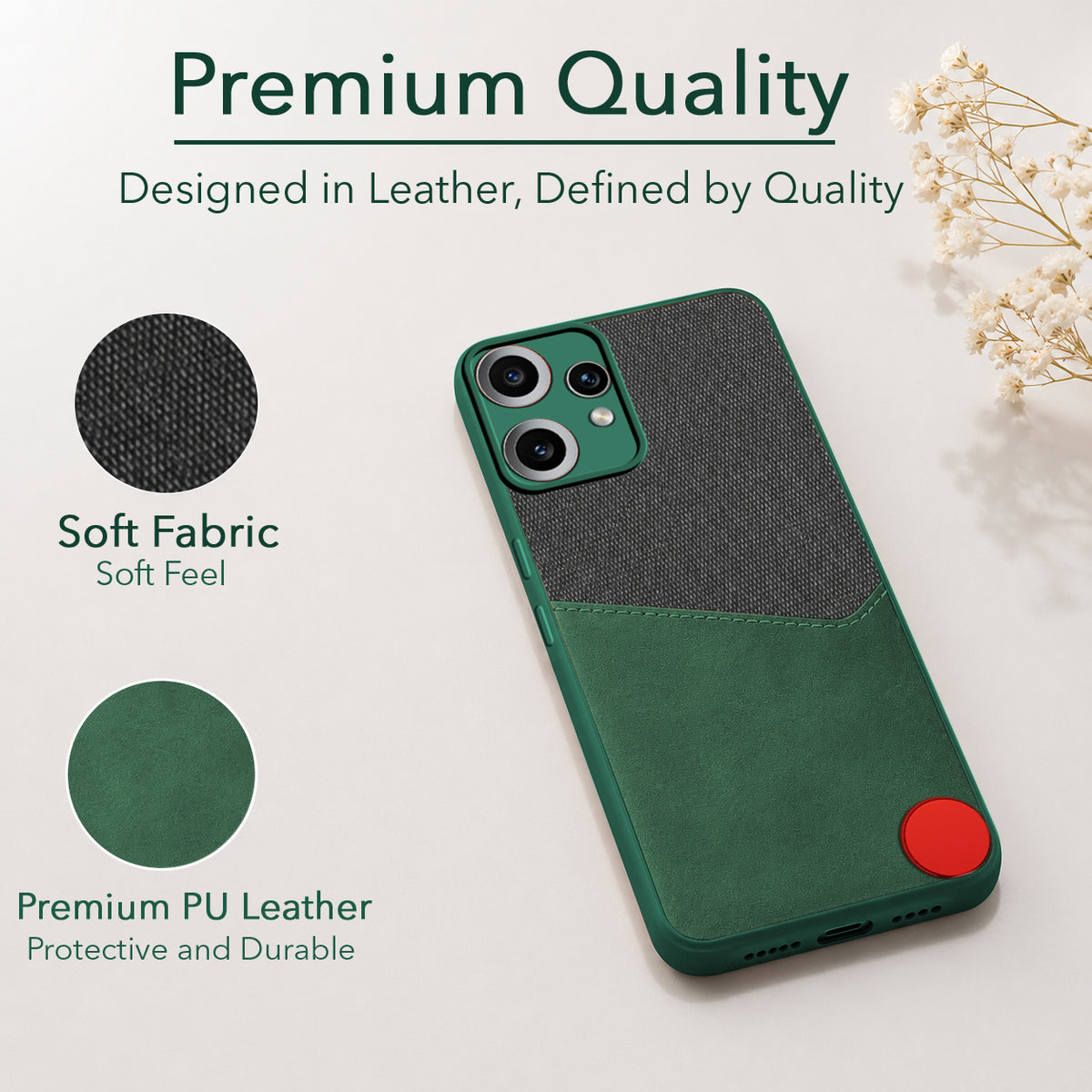 For Nothing CMF Phone 2 Pro Back Cover Case (Dual PU Leather Stitch | Professional Minimalist | Soft and Flexible)