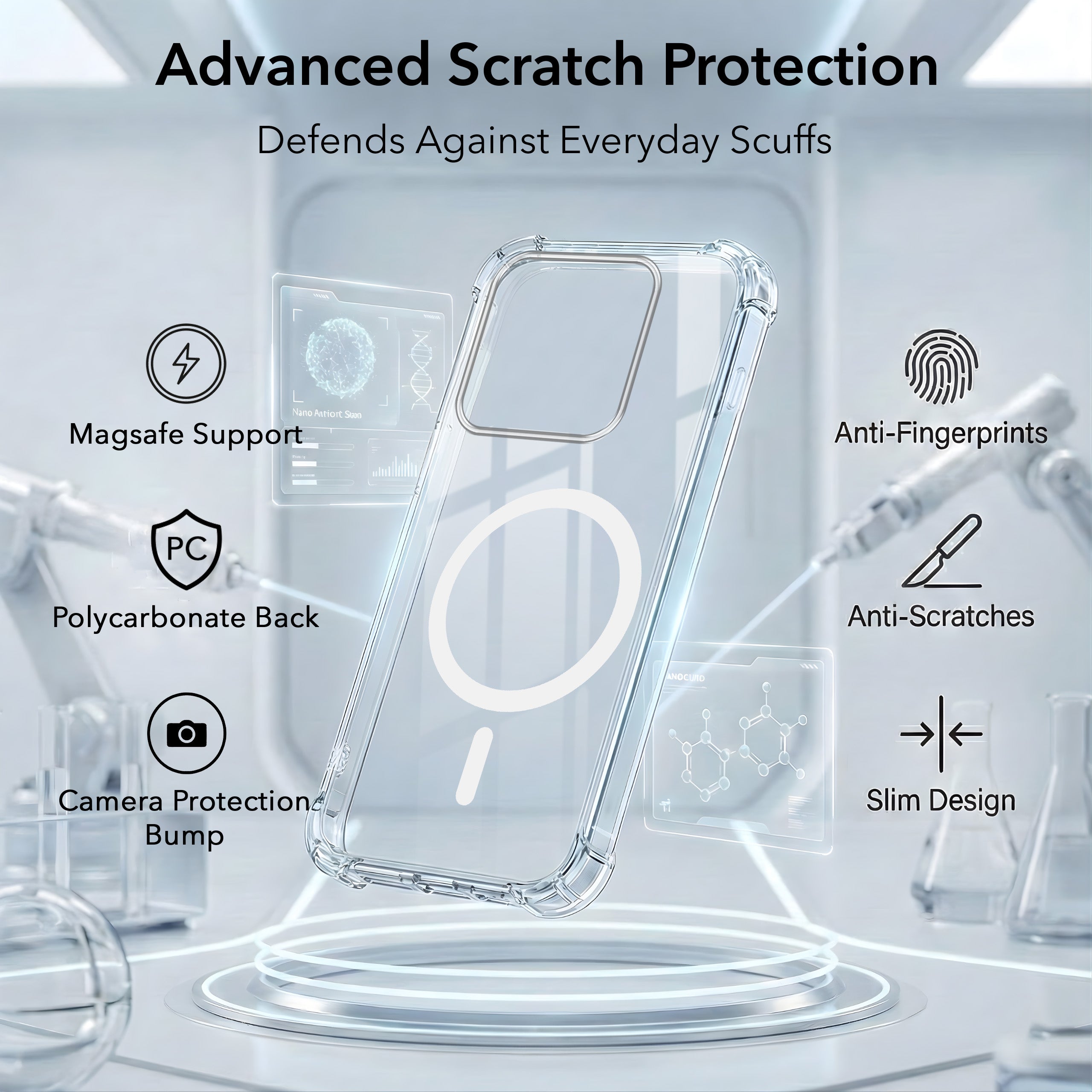 For Motorola Moto Edge 70 Pro Plus 5G Back Cover Shockproof Crystal-Clear (Magsafe Wireless Support | Drop & Camera Protection | Hard Polycarbonate)