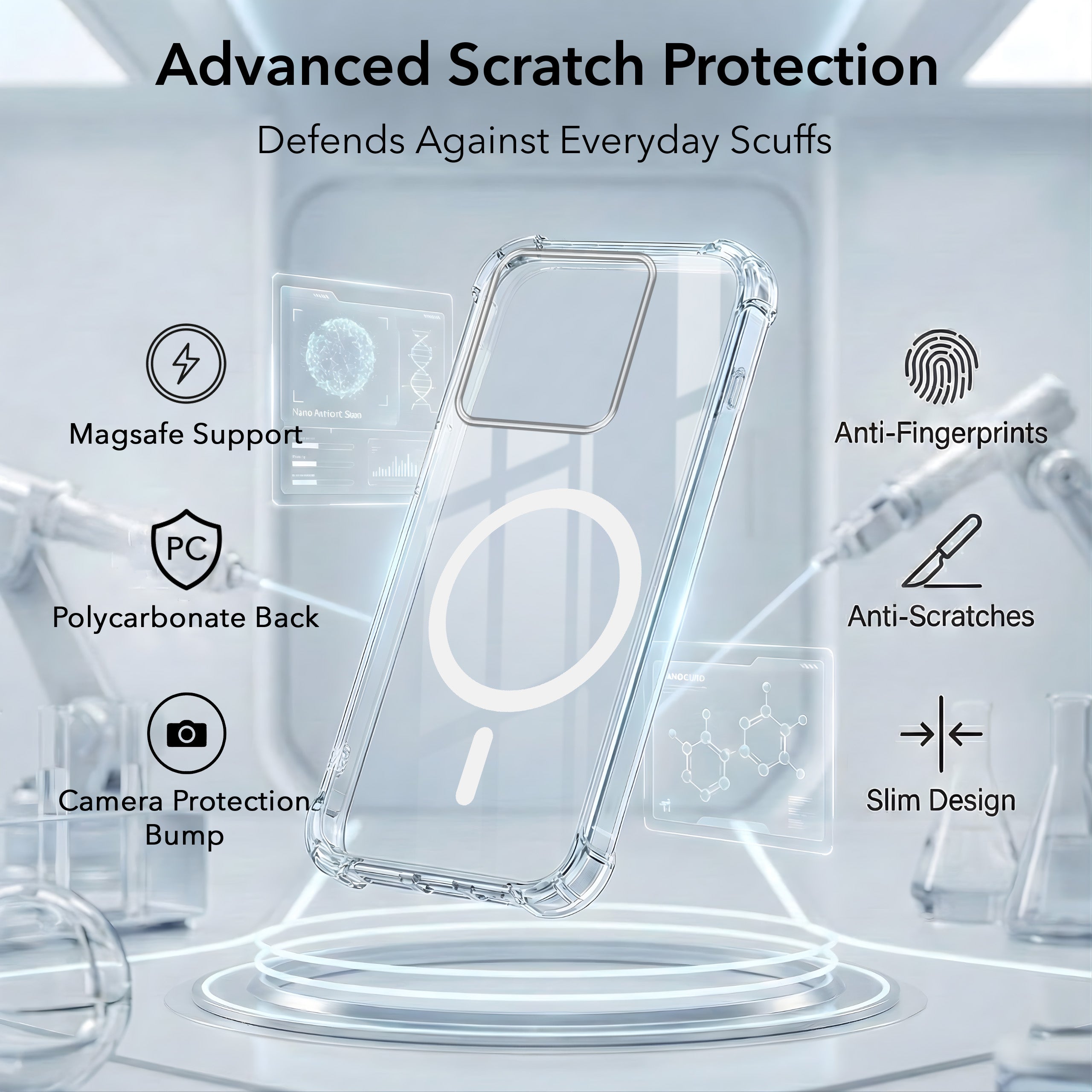 For Motorola Moto Edge 70 Max Back Cover Shockproof Crystal-Clear (Magsafe Wireless Support | Drop & Camera Protection | Hard Polycarbonate)
