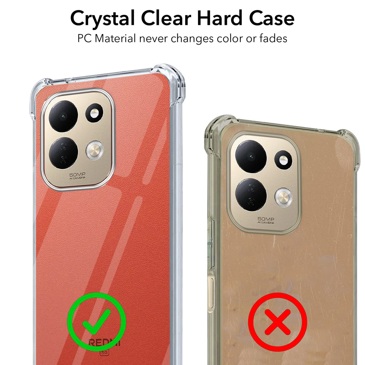 For Redmi 17 5G Back Cover Shockproof Crystal-Clear (Drop & Camera Protection | Hard Polycarbonate)