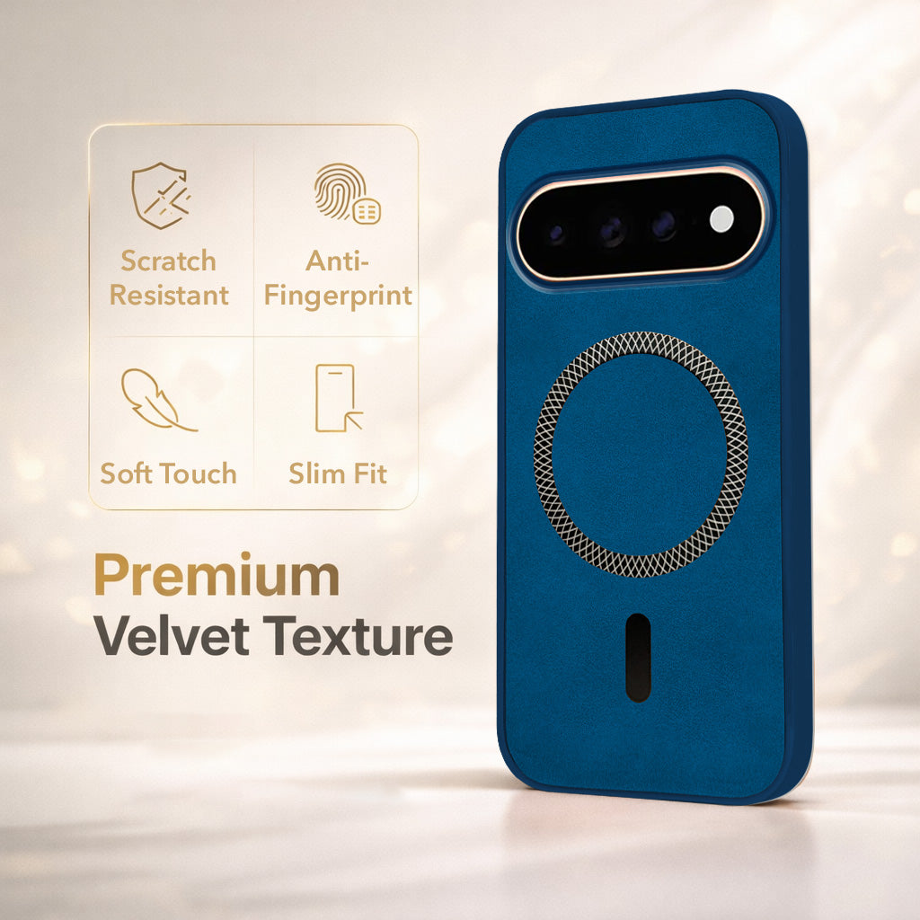 For Google Pixel 11 Pro XL Back Cover Case Leather Finish (MagSafe Compatible Wireless Charging | Soft Touch | Camera Bump Protection)