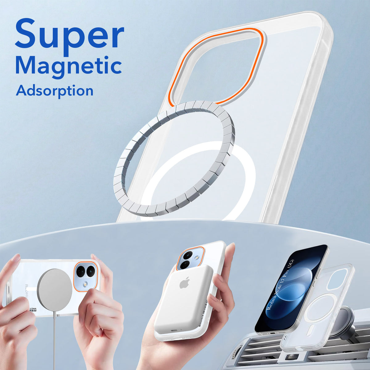 For Redmi Note 17 Pro 5G Back Cover Case (Soft Touch | Camera Bump Protection | MagSafe Compatible | Matte Finish)