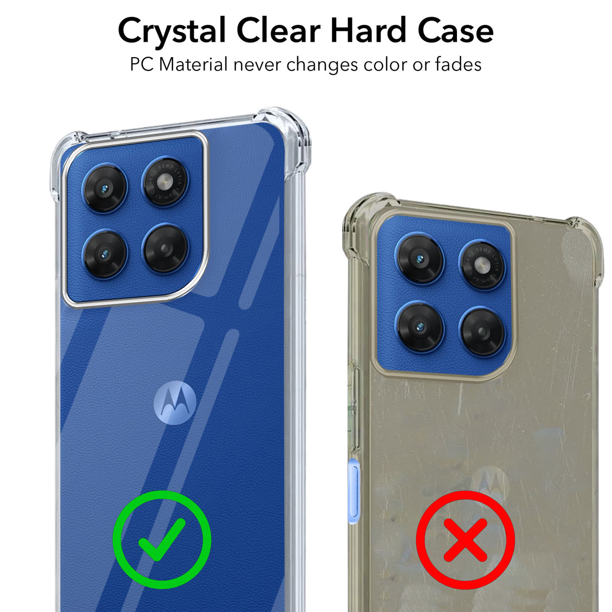 For Motorola Moto G77 Power Back Cover Shockproof Crystal-Clear (Drop & Camera Protection | Hard Polycarbonate)