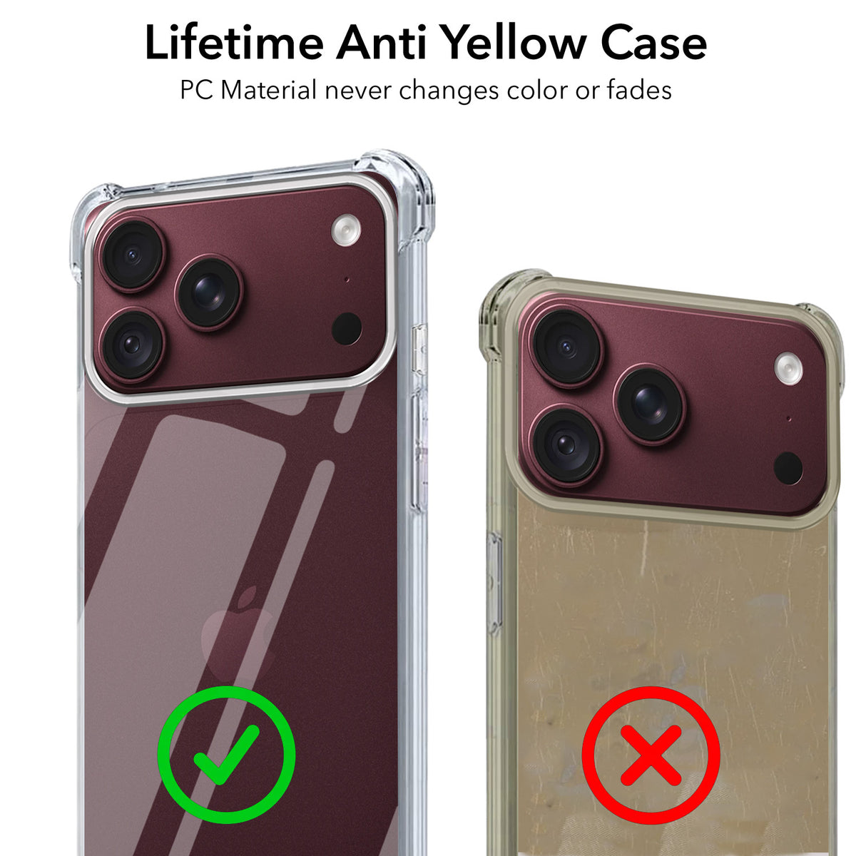For Apple iPhone 18 Pro Max Back Cover Shockproof Crystal-Clear (Drop & Camera Protection | Hard Polycarbonate)