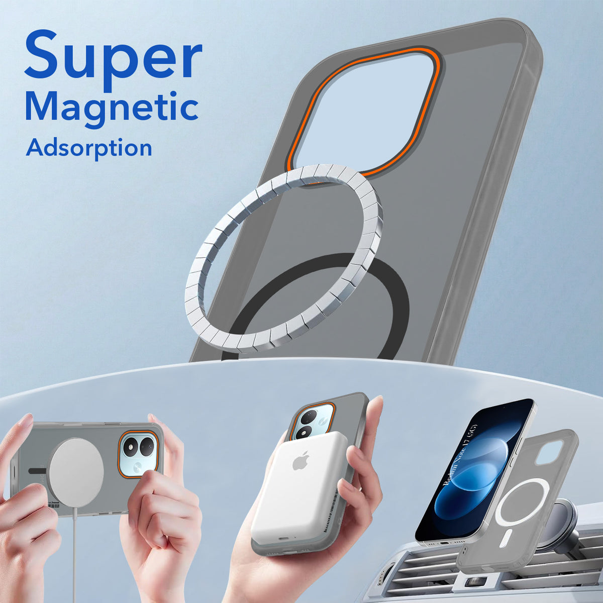 For Redmi Note 17 5G Back Cover Case (Soft Touch | Camera Bump Protection | MagSafe Compatible | Matte Finish)